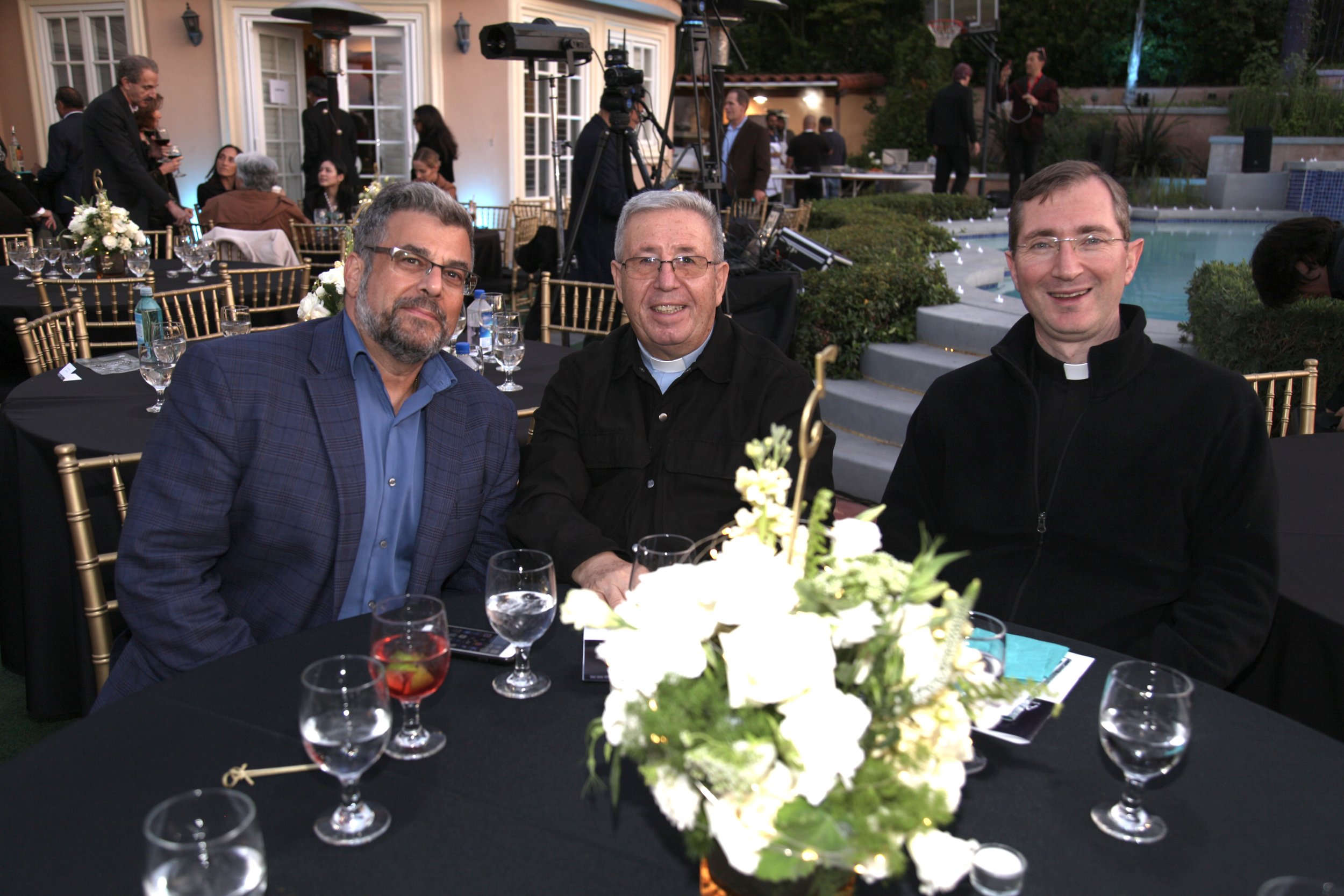 Hon. Marc Aveni with Rogationist priests Fr. Antonio Fiorenza and Fr. Santi Scibilia