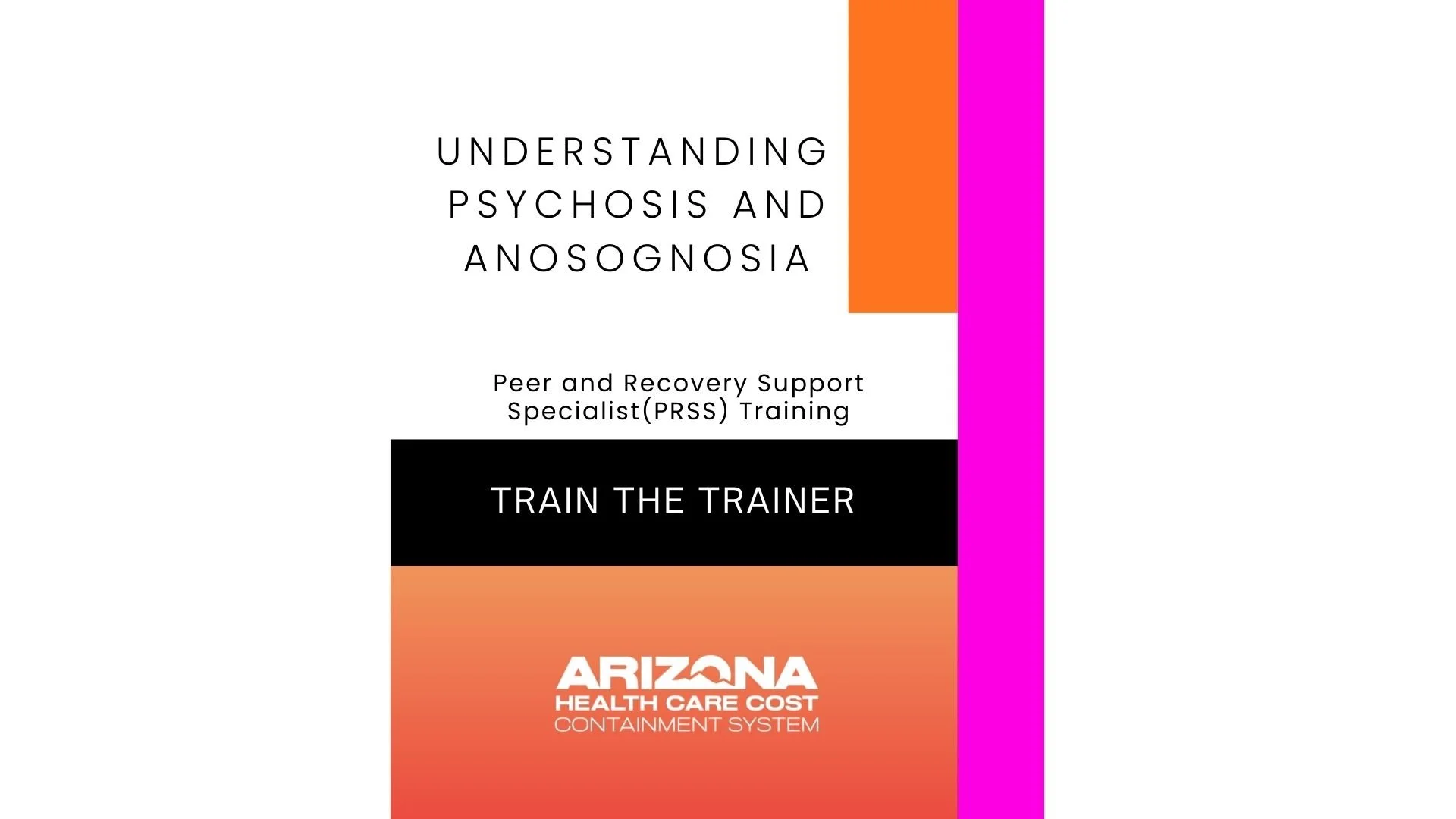 Train the Trainer: Understanding Psychosis and Anosognosia