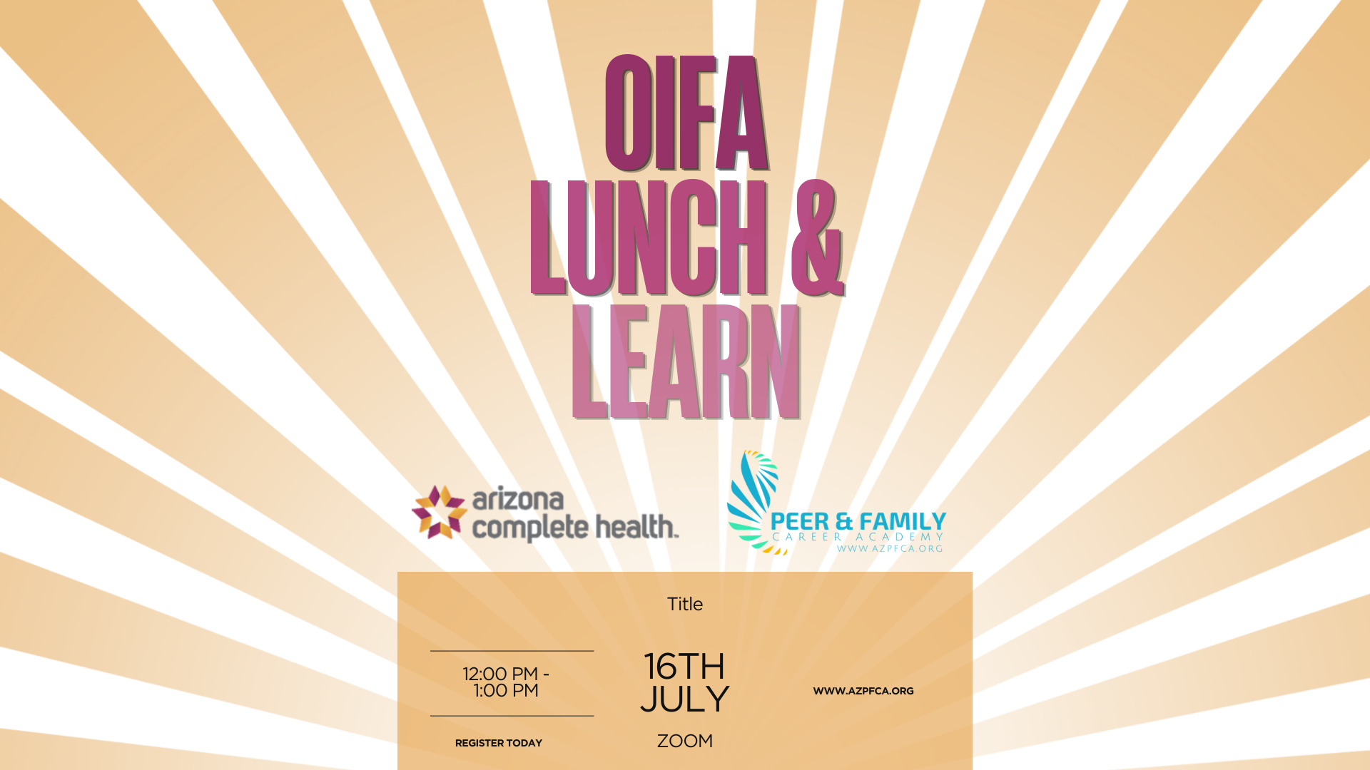 OIFA Lunch and learn 
