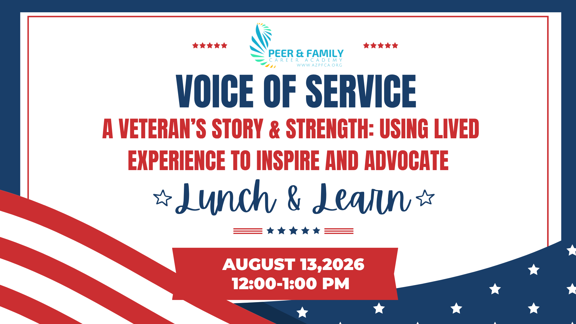 Voice of Service: A Veteran's Story &amp; Strength: Using Lived Experience to inspire and Advocate