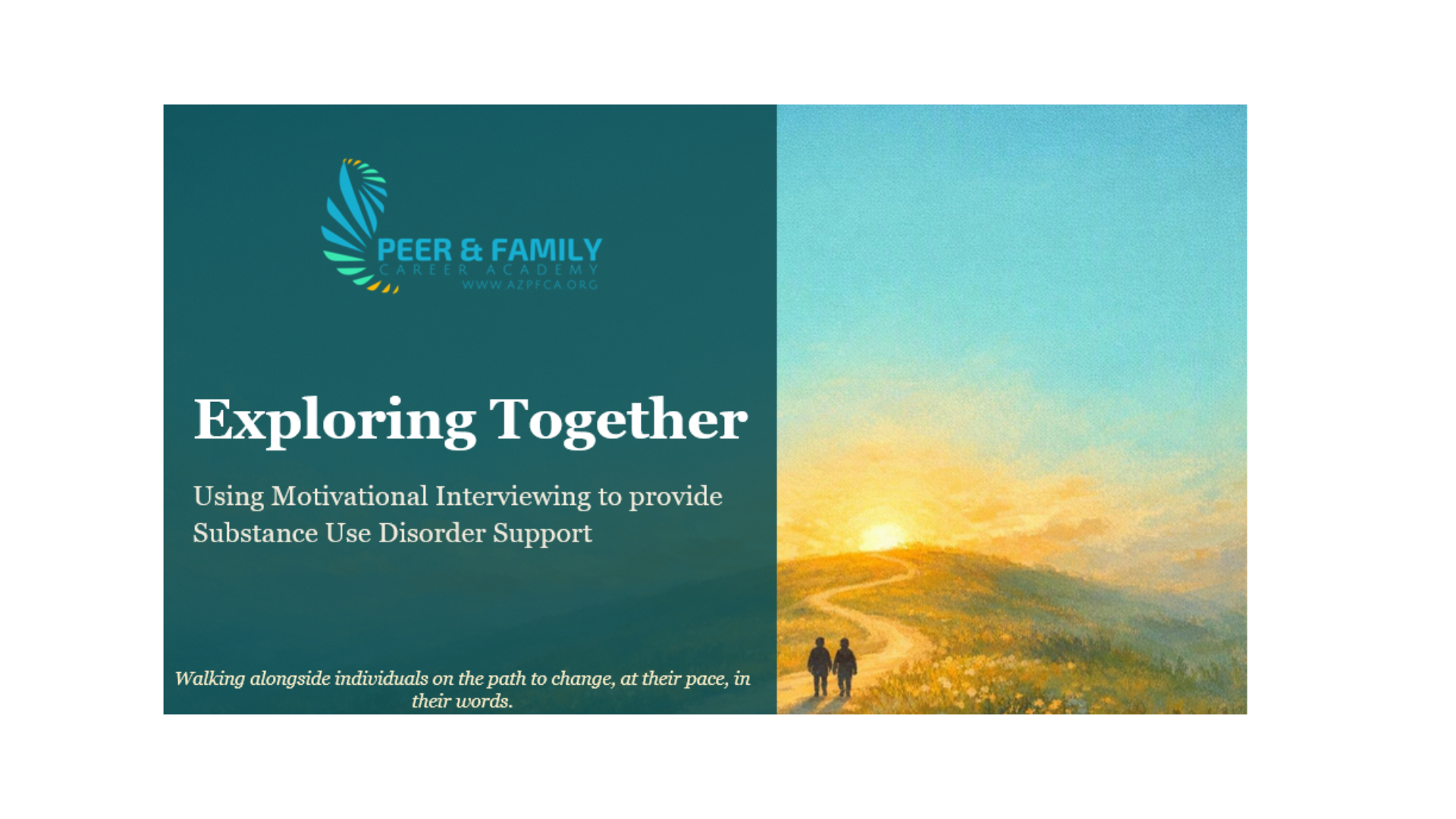 Exploring Together: Using Motivational Interviewing to provide substance Use Disorder Support