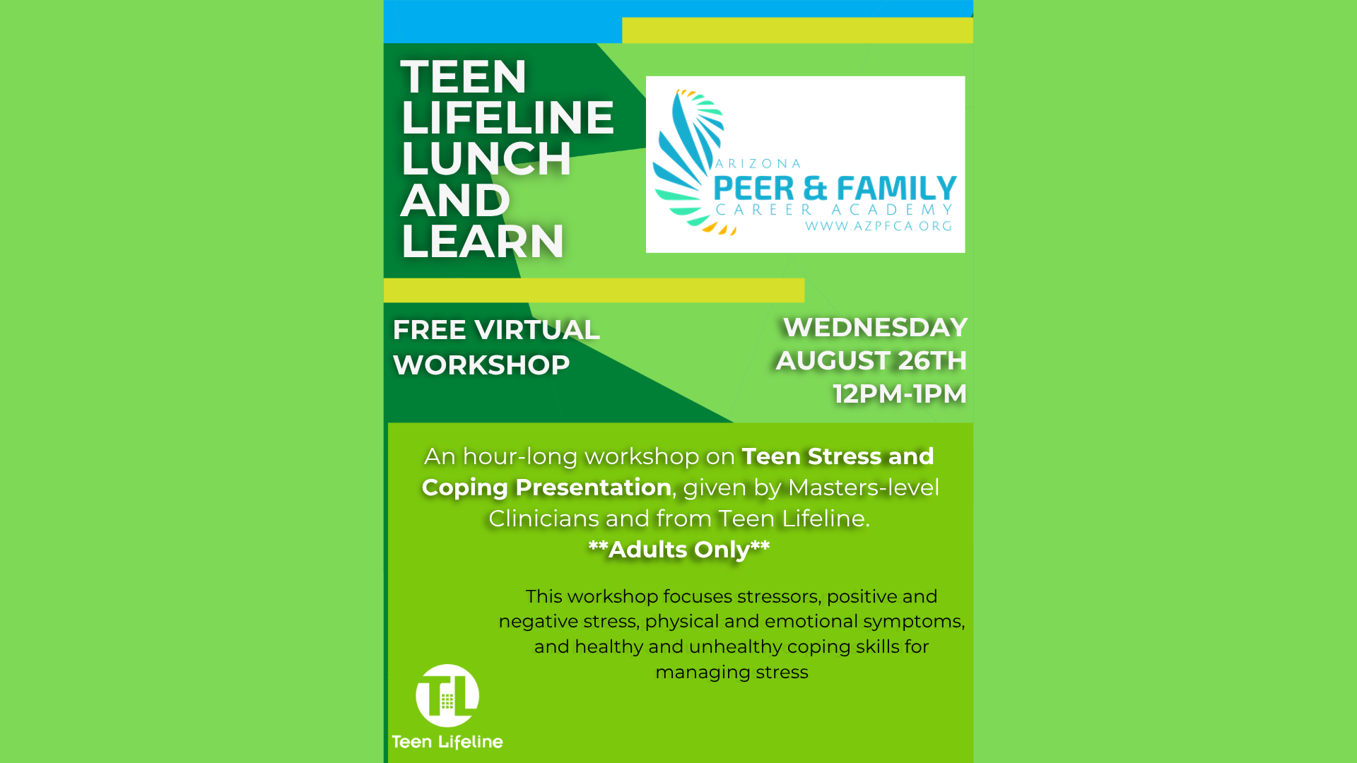 Teen Lifeline: Lunch and Learn