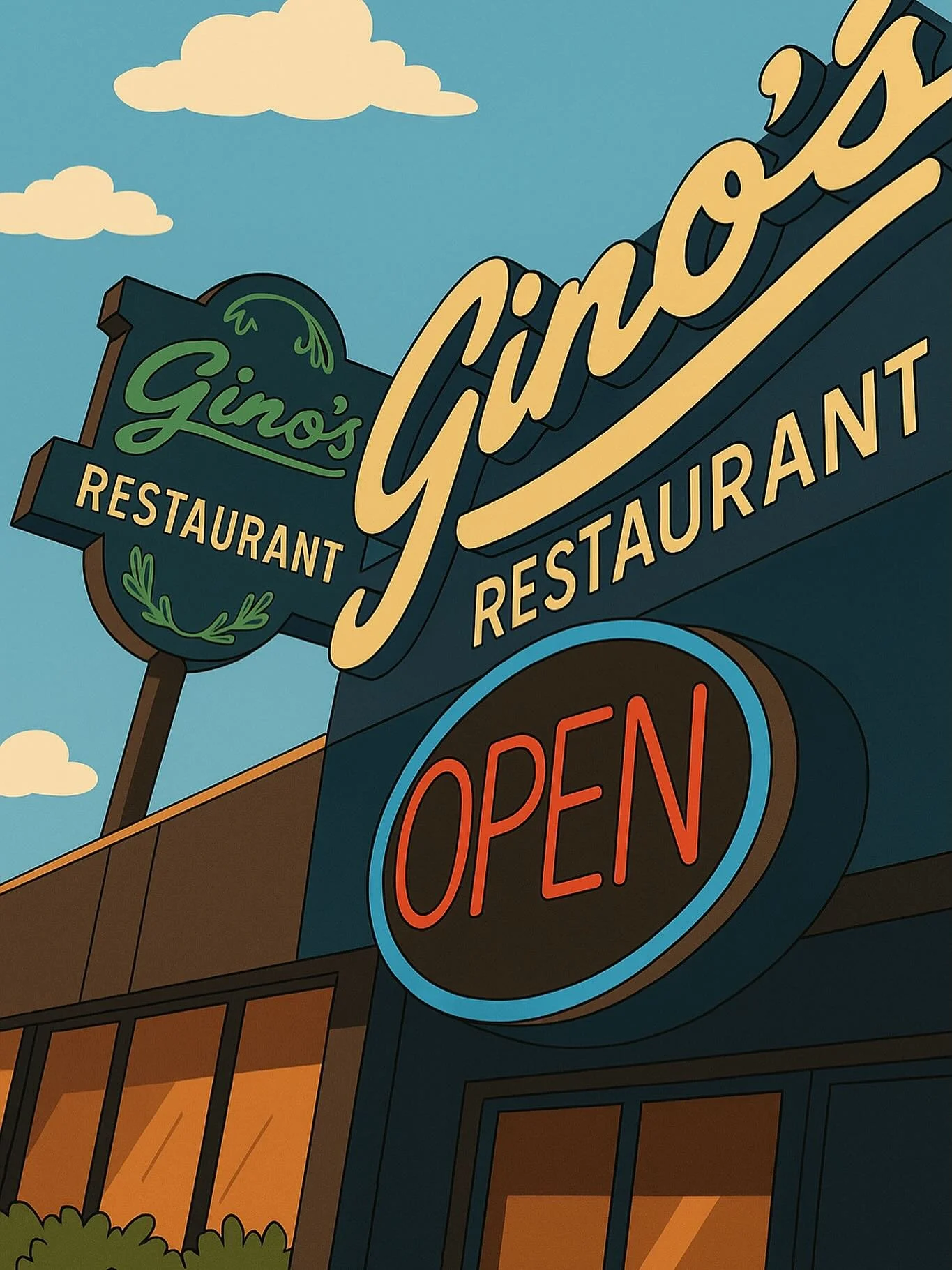 GINO&rsquo;S BUSINESS HOURS:
Sunday - Monday 4 - 9 PM
Tuesday - Wednesday 11 AM - 9 PM
Thursday - Friday 11 AM - 9:30 PM
Saturday
4 - 9:30 PM
***OUR KITCHEN CLOSES 30 MIN. BEFORE CLOSING TIME***
DINE-IN/TAKEOUT/DELIVERY
604-525-1071
431 E. Columbia, 