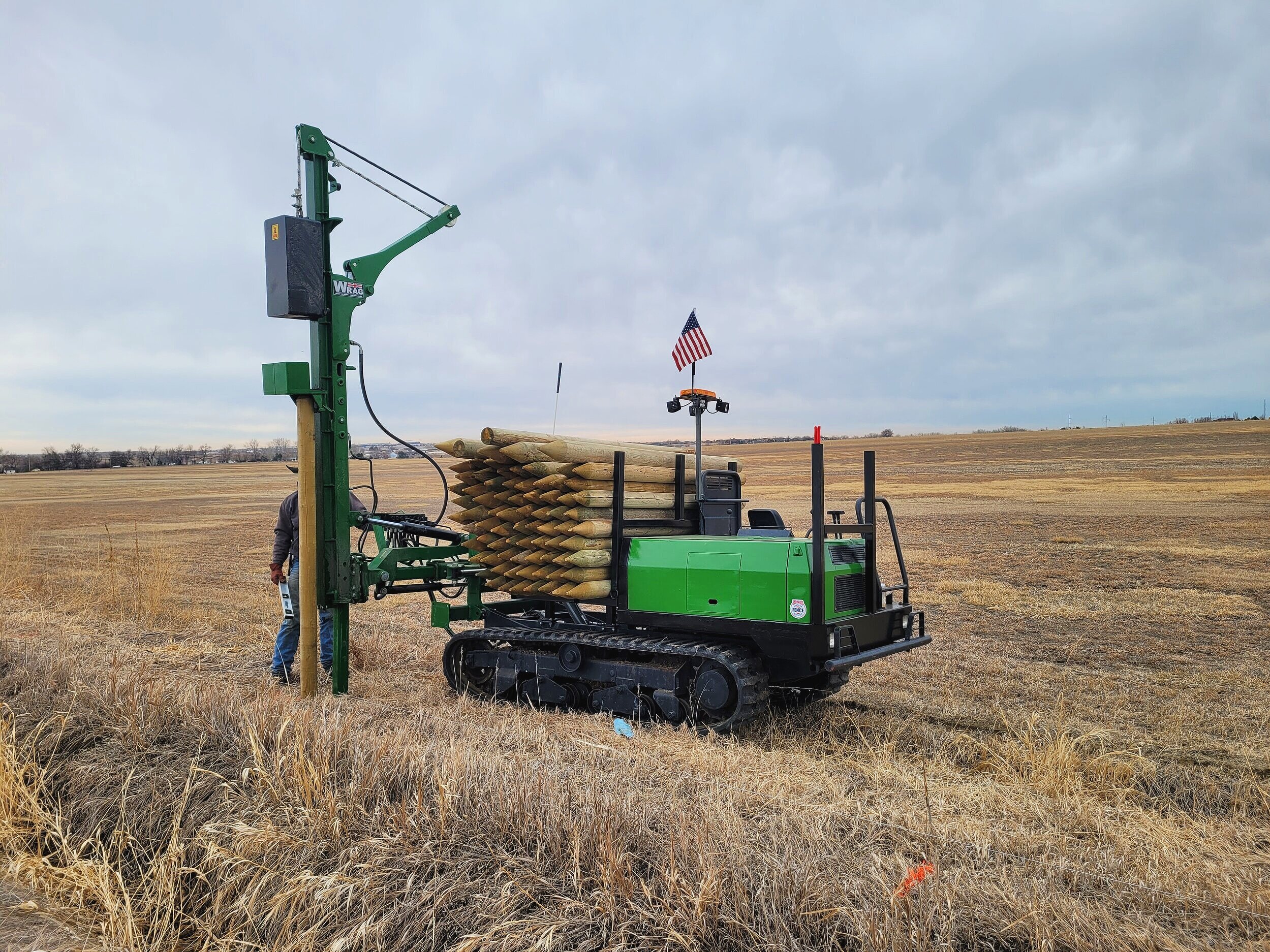 Our Custom Built Self Propelled Post Pounder