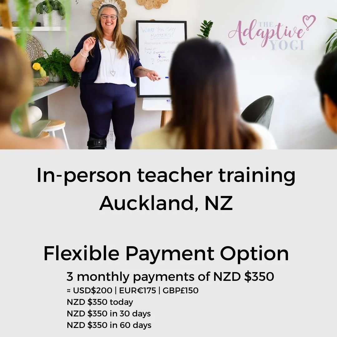 The Adaptive Yogi Teacher Training IN-PERSON Flexible payment plan