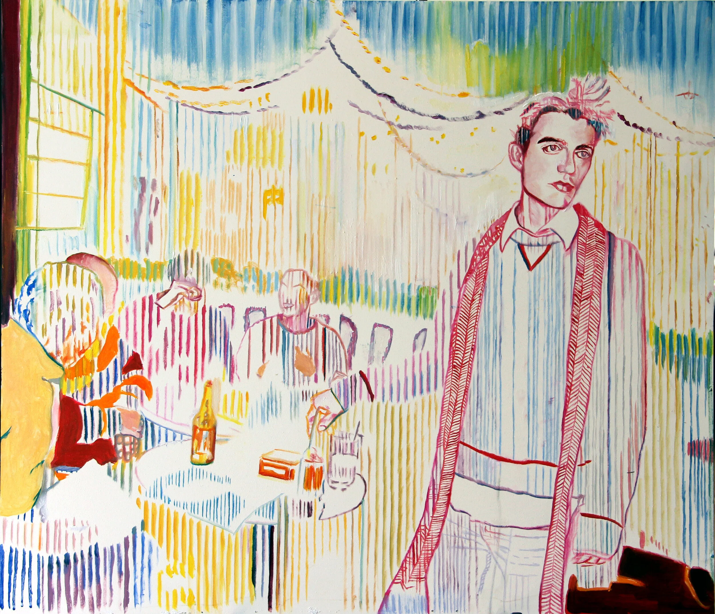 "Mellow Matt" is an original painting by contemporary Artist Leslie Pierce.