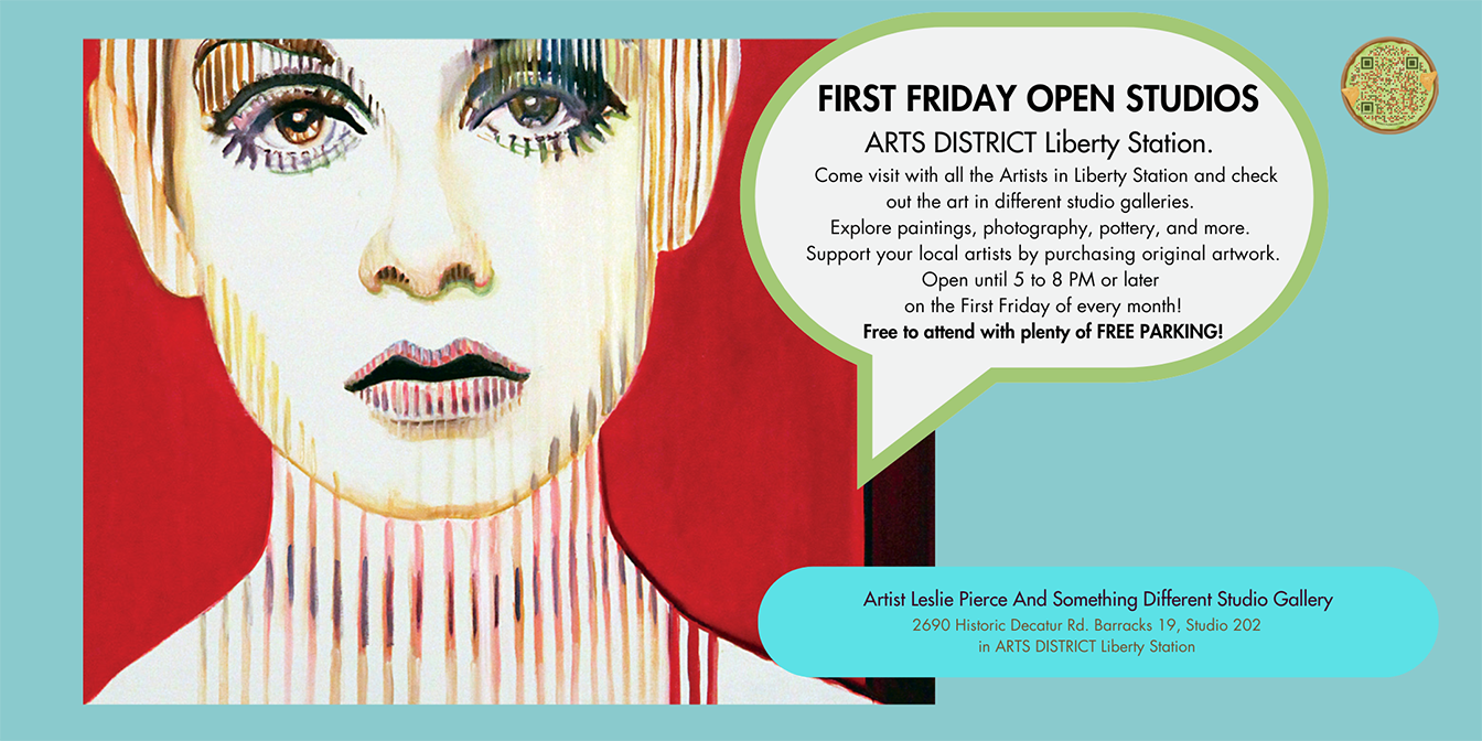 FIRST FRIDAY OPEN STUDIOS with Artist Leslie Pierce -October