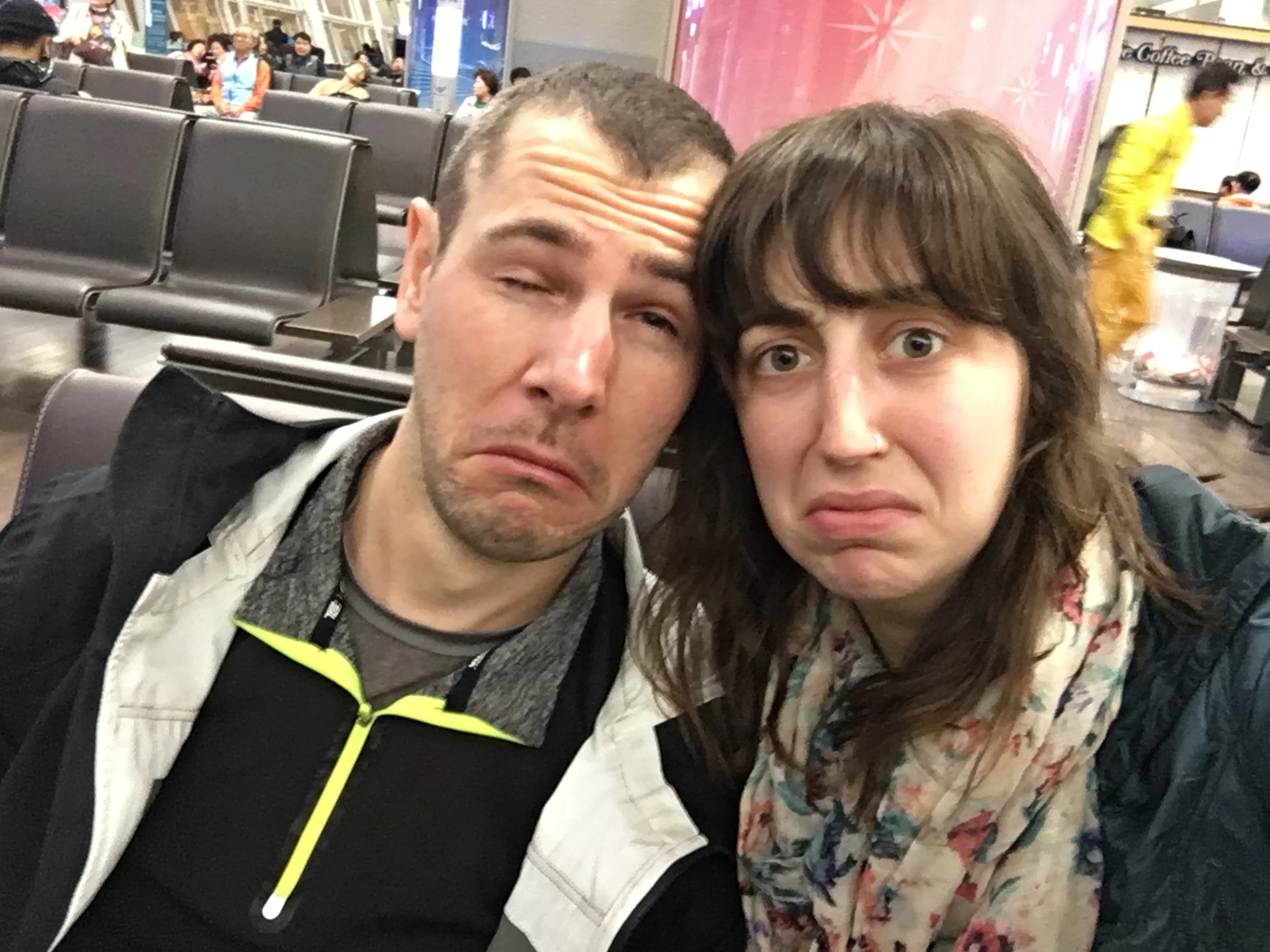 Tired from packing and no sleep, and sad to leave!