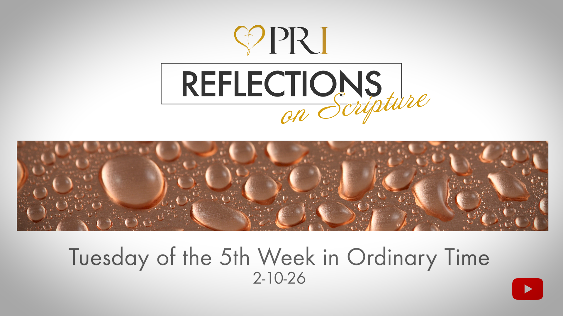 PRI Reflections on Scripture | Tuesday of the 5th Week in Ordinary Time