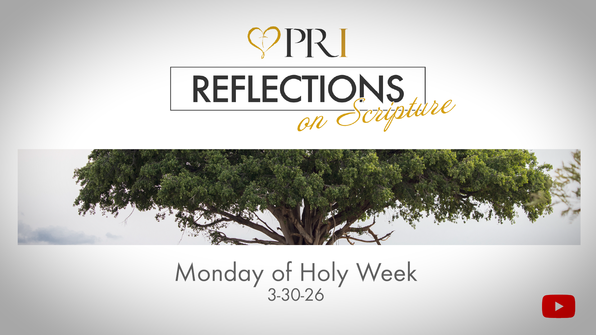 PRI Reflections on Scripture | Monday of Holy Week