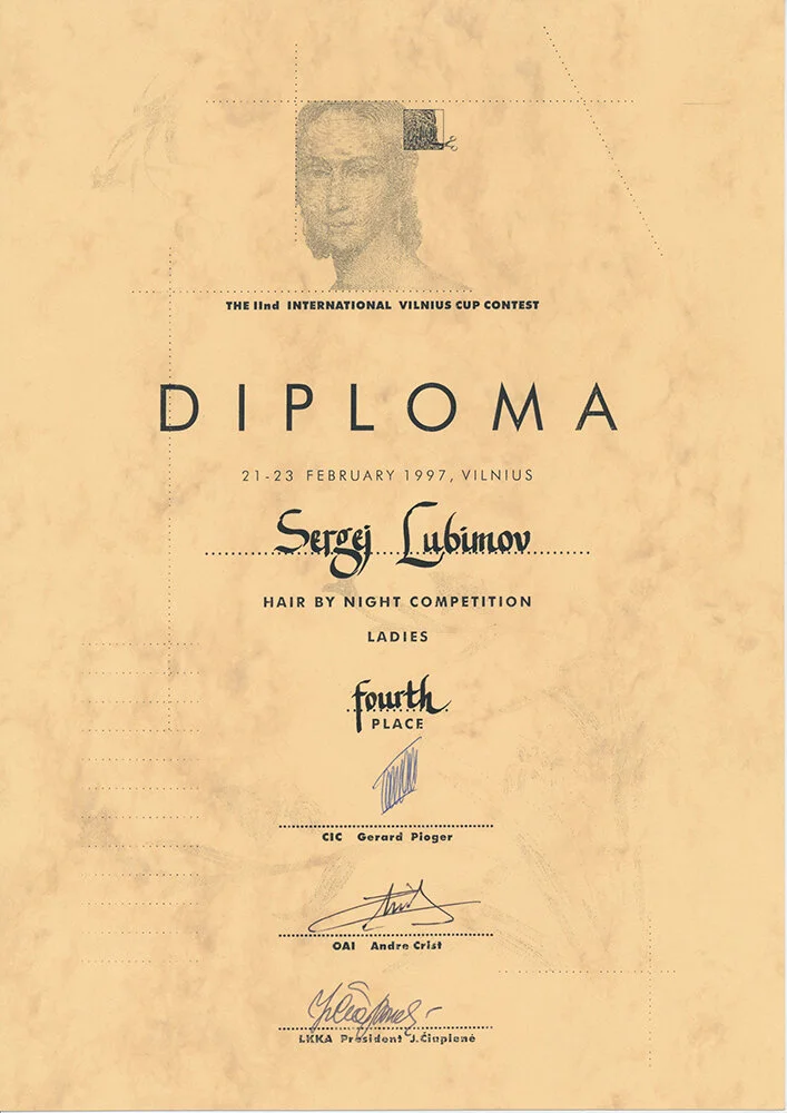 Diploma, 4 place, the IInd International Vilnius Cup Contest