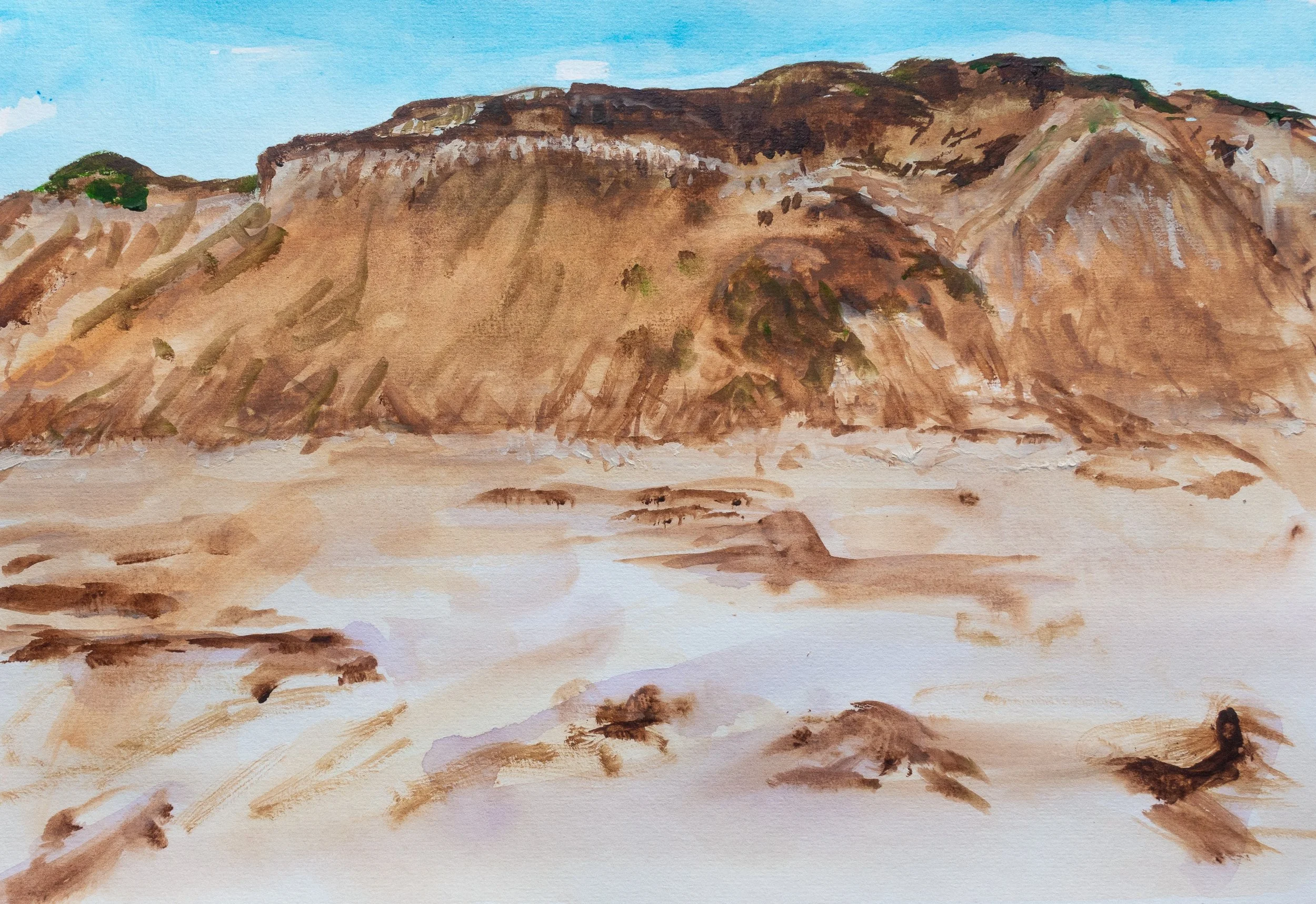   “Cliffs” Aldinga Beach , watercolour, image size 36.6cm x 24.5cm 