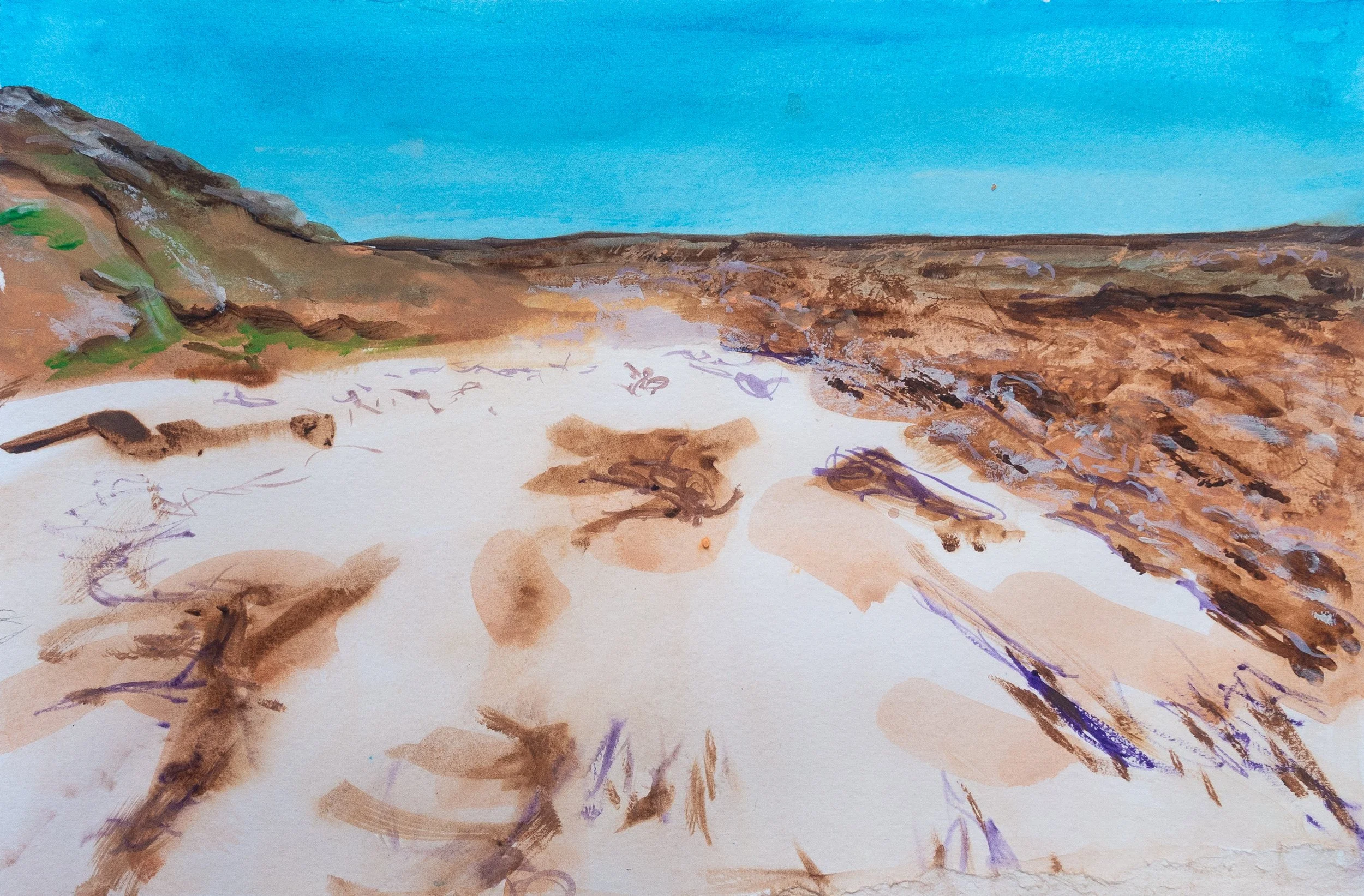   Aldinga Beach , watercolour, image size 36.6cm x 24.5cm 