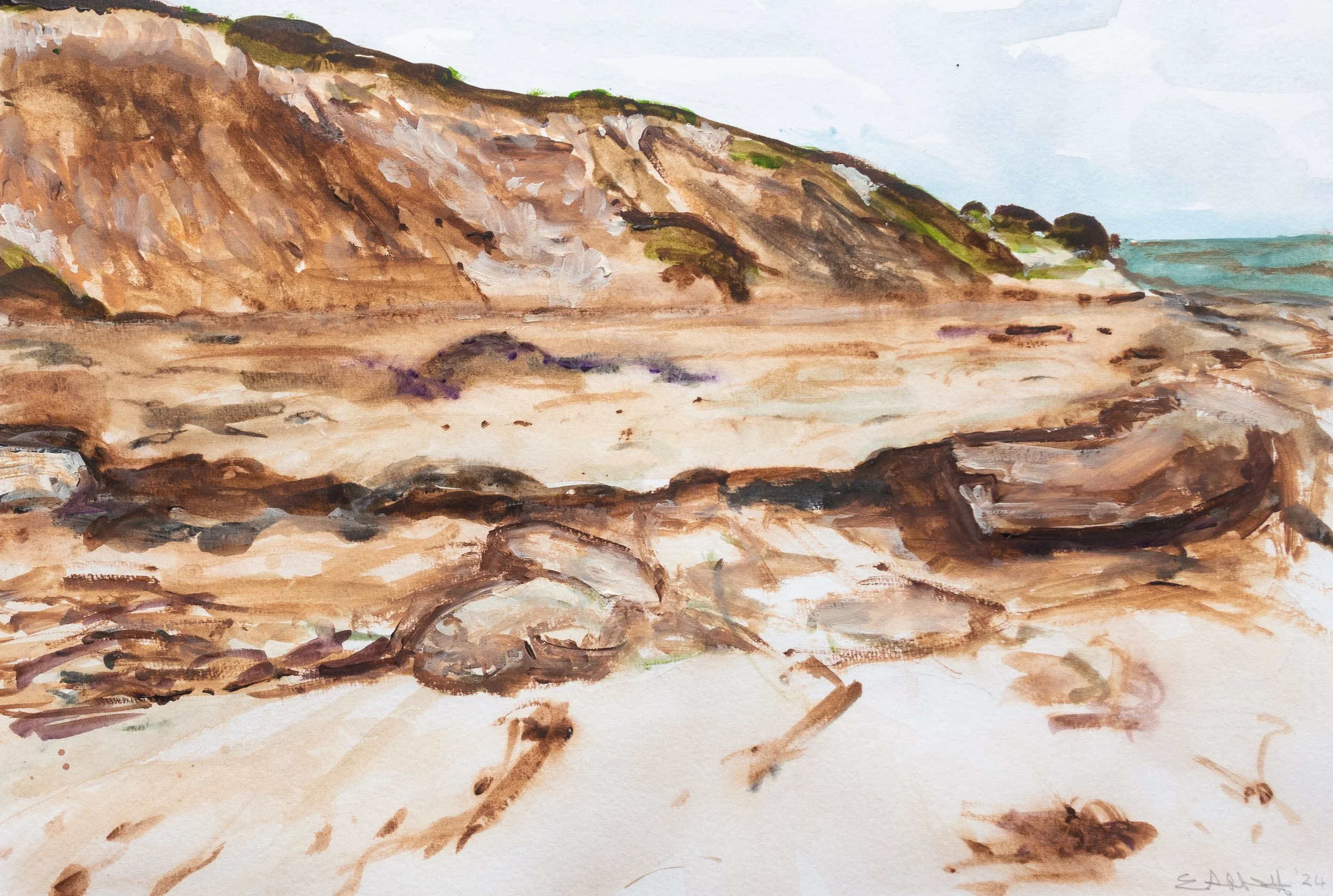   Aldinga Beach Rocks,  watercolour, image size 36.6cm x 24.5cm 