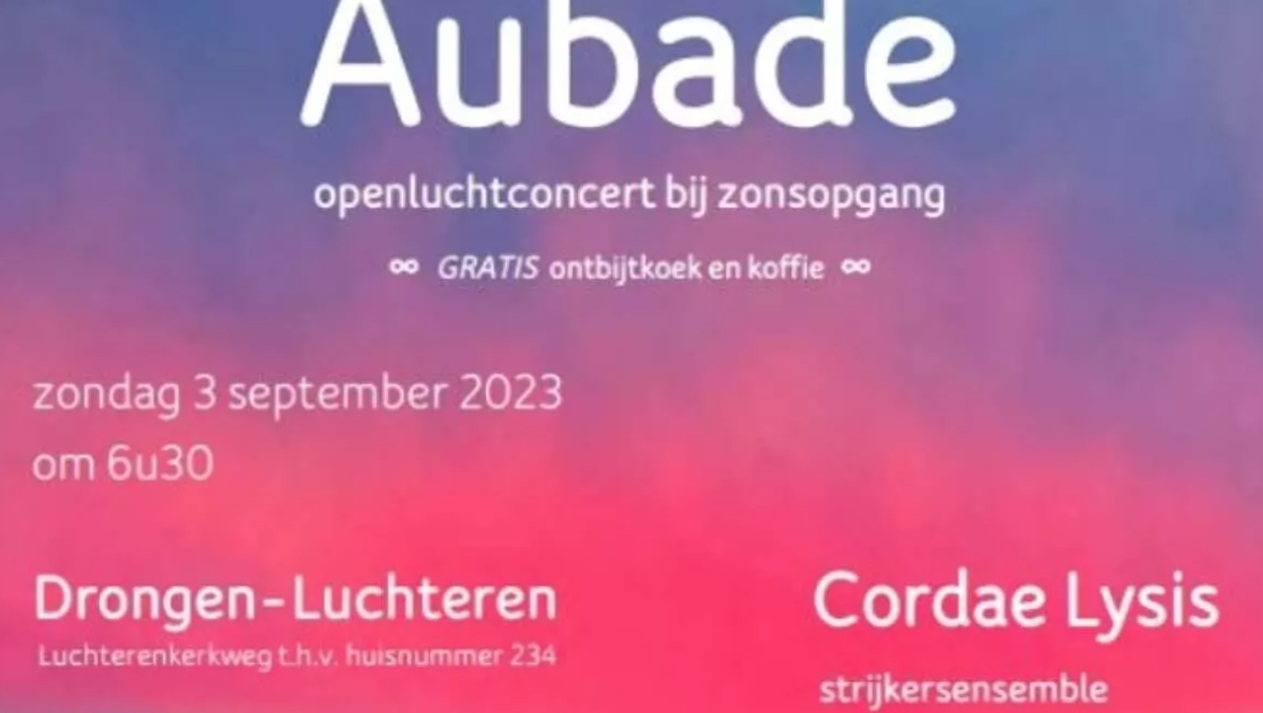 Aubade: openluchtconcert bij zonsopgang