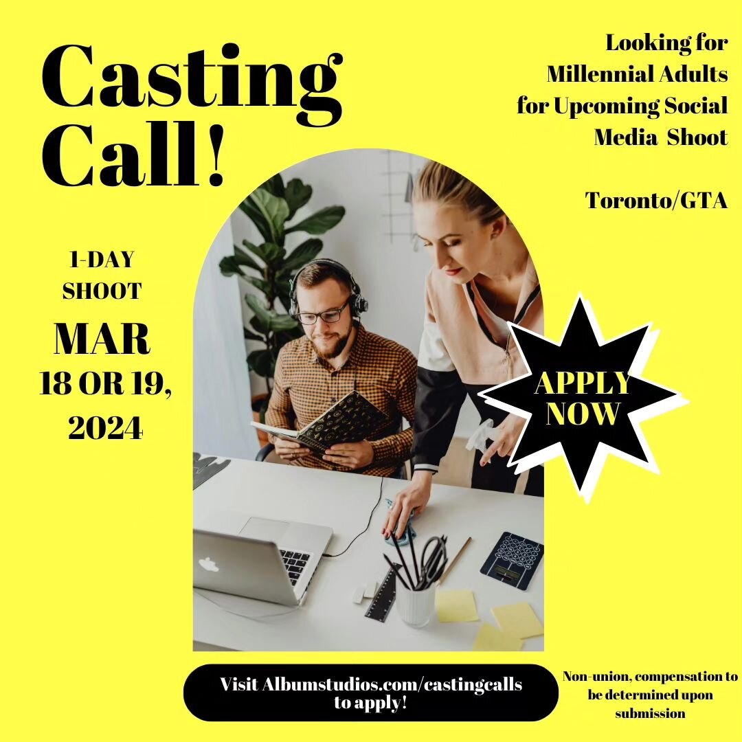 Looking for individuals for an upcoming Mother/Father's day shoot. Open ethnicity casting. BIPOC encouraged to apply!

We are looking for:

March 18

1 x Female (elder Millennial/Mom) - late 30s early 40s

March 19

1 x Male (elder Millennial/Dad) - 