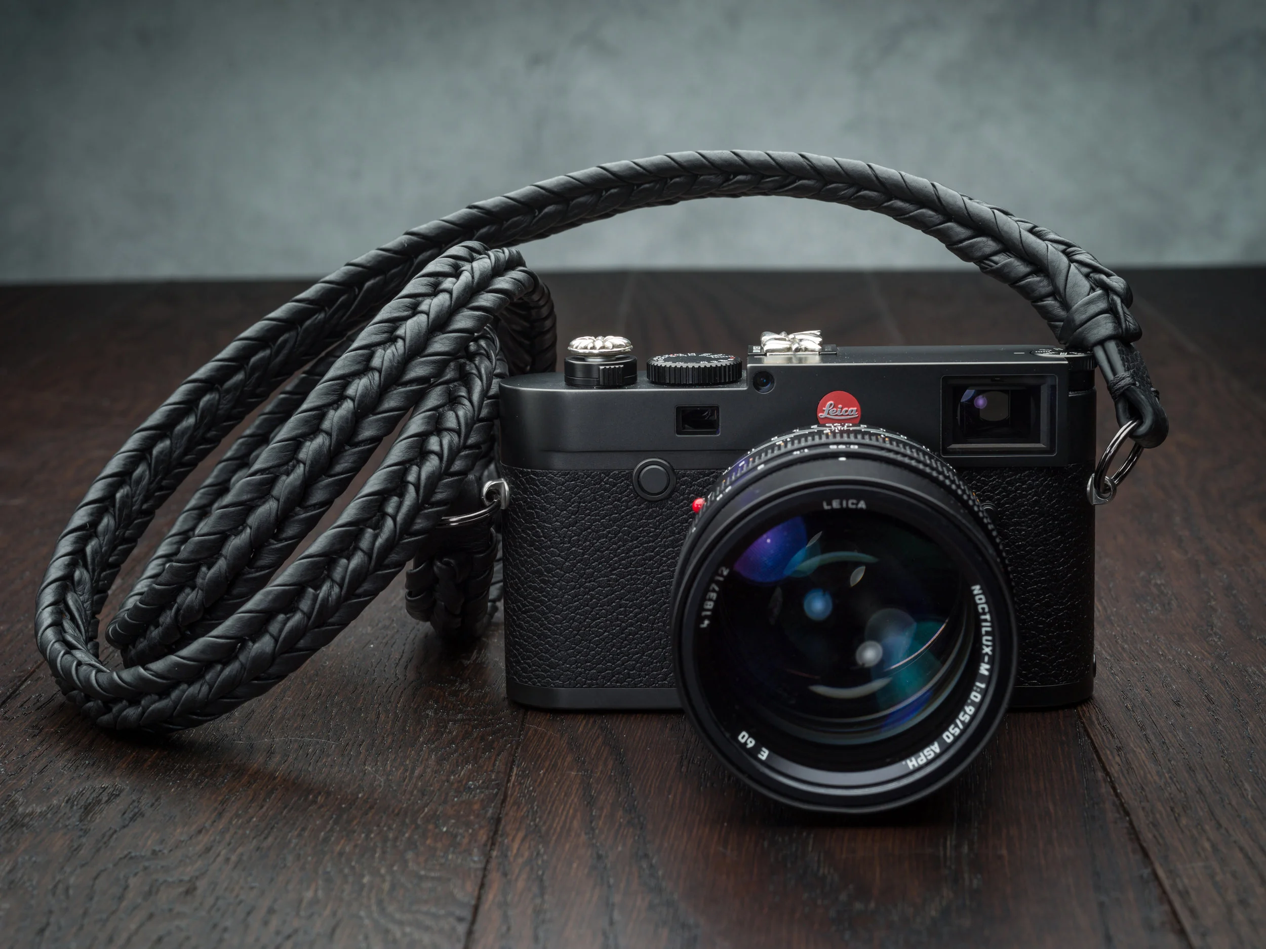 braided leather camera strap black leica m10 Q M240 M9