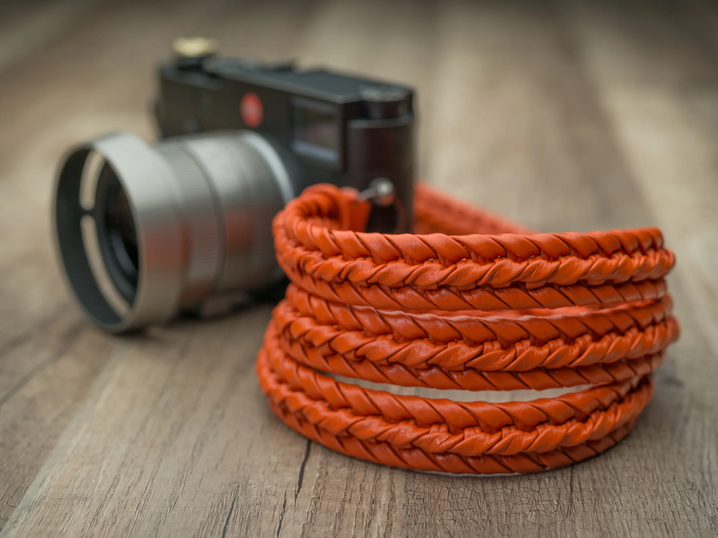 designer camera strap leather braided leica sony fuji