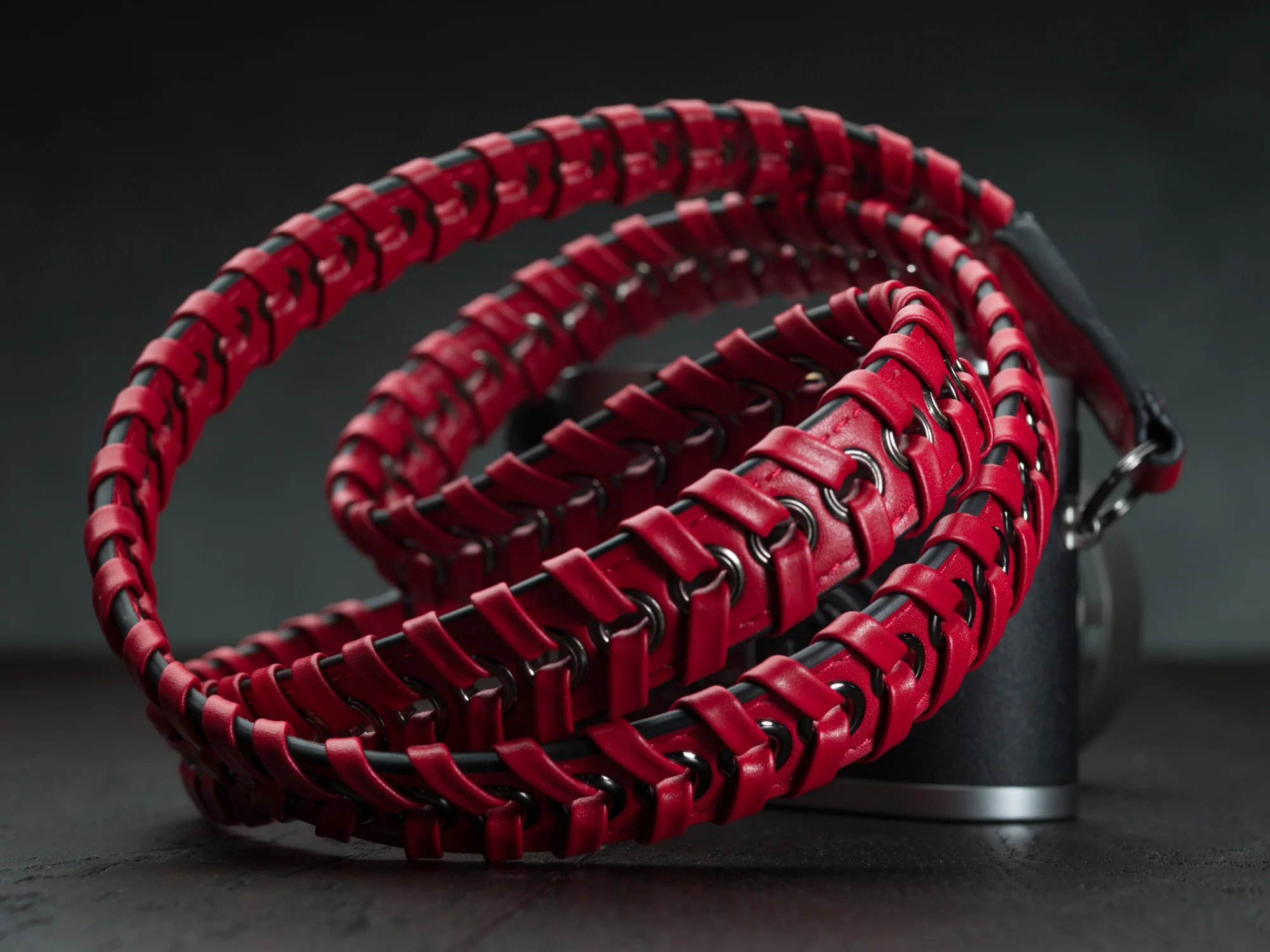 Vi Vante Ascari Rosso Leto Napa Leather 47" Camera Strap