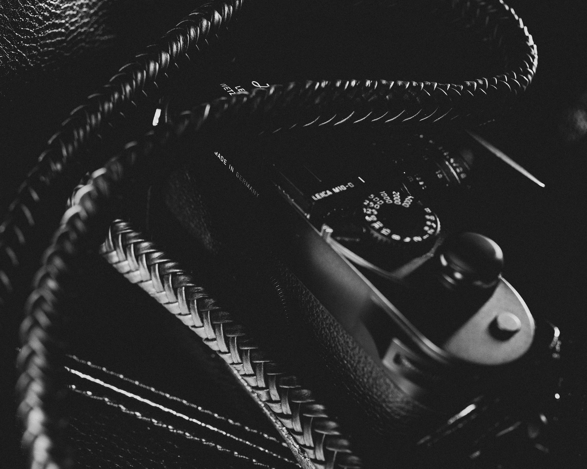 Leica M10 p Leica M Q M9 M240 braided leather camera neck strap black