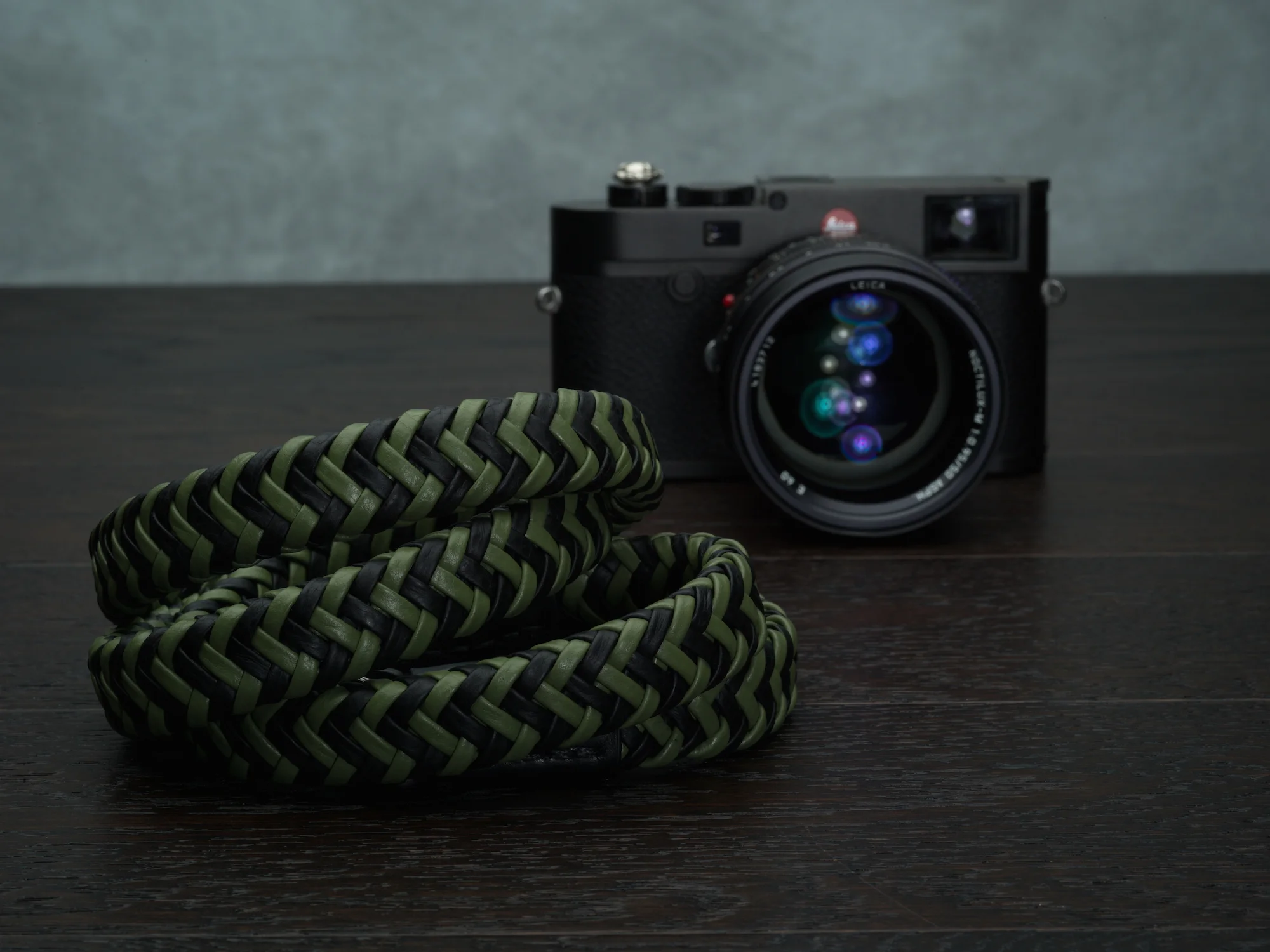 Leica Safari Green leather Camera Strap Vi Vante