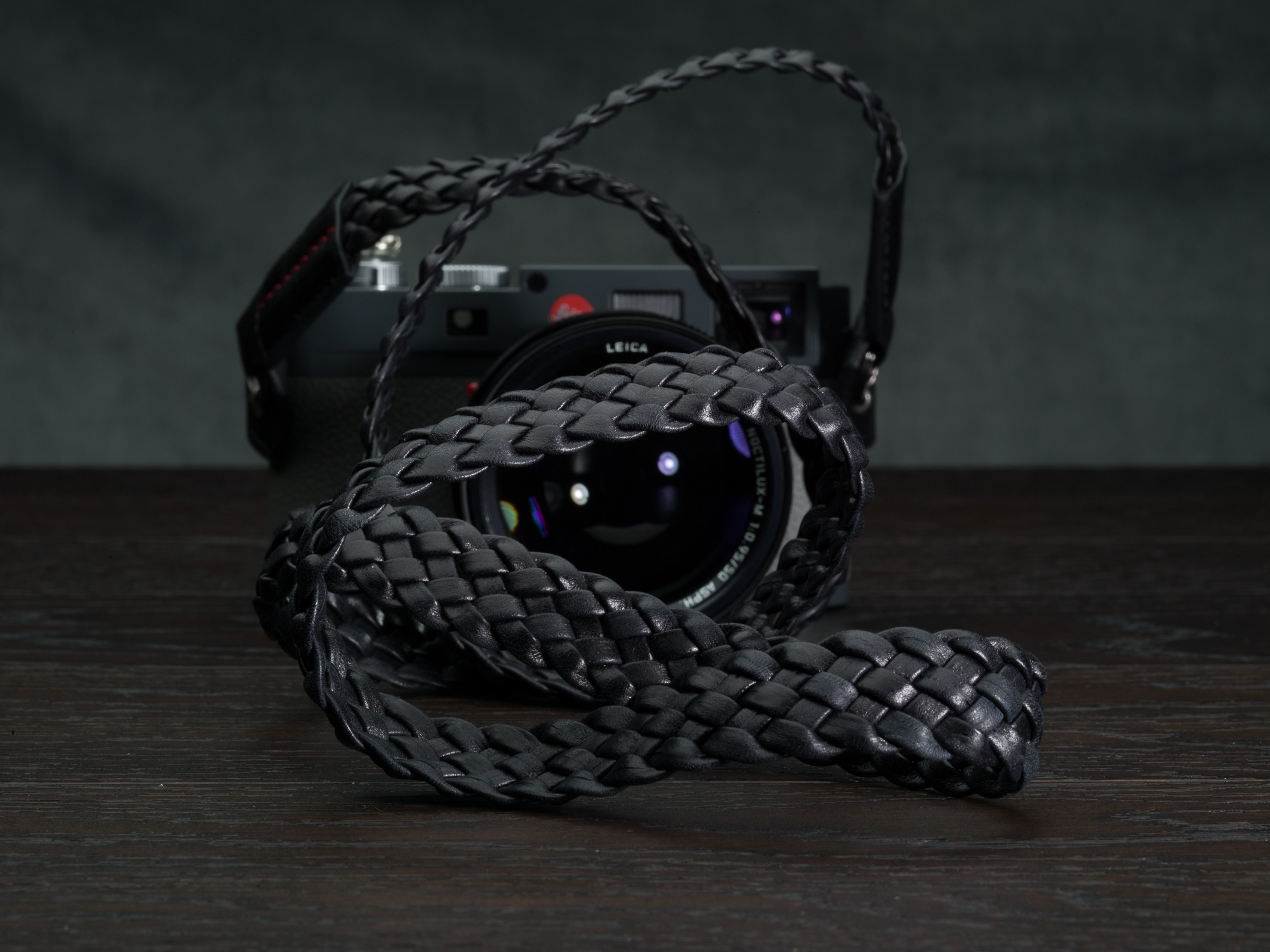Lambskin Leather Braided Camera Strap