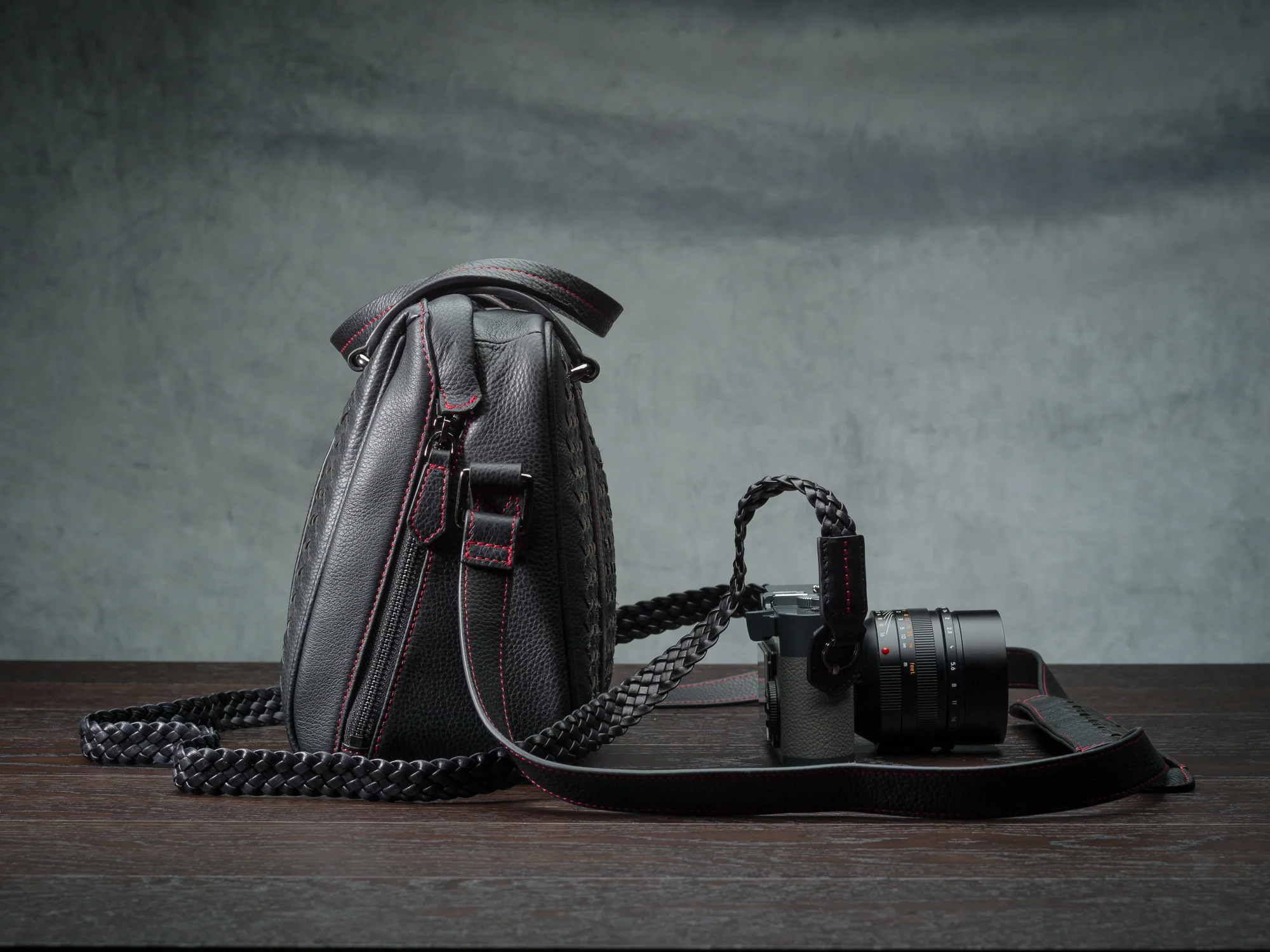 Lambskin Leather Braided Camera Strap