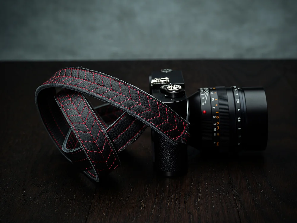 The Vi Vante "Racing Tread" Leather Quilted Camera Strap goes into production