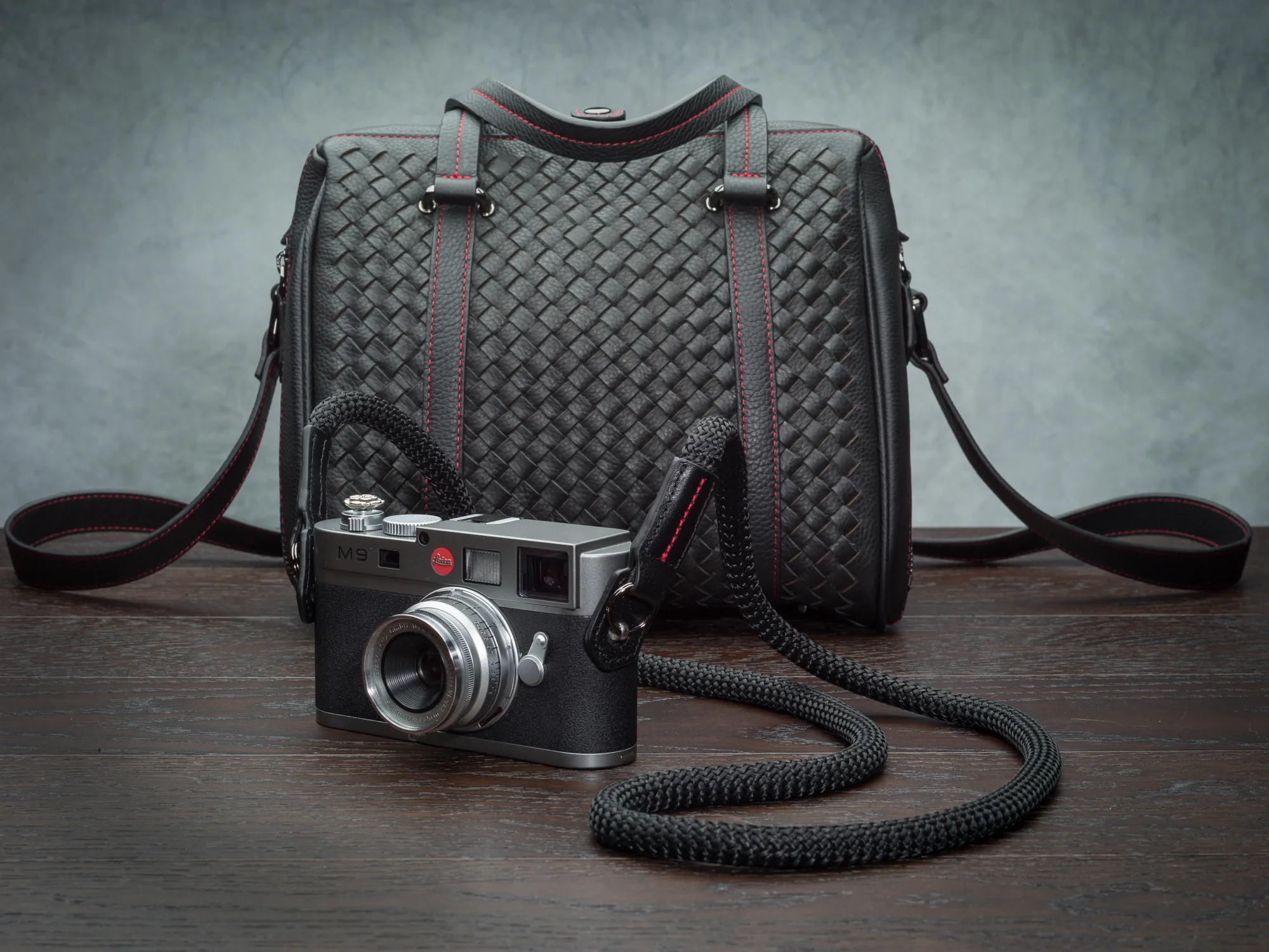Vi vante black sheetline rope camera strap Leica M9 Calibre Bag  2.jpg