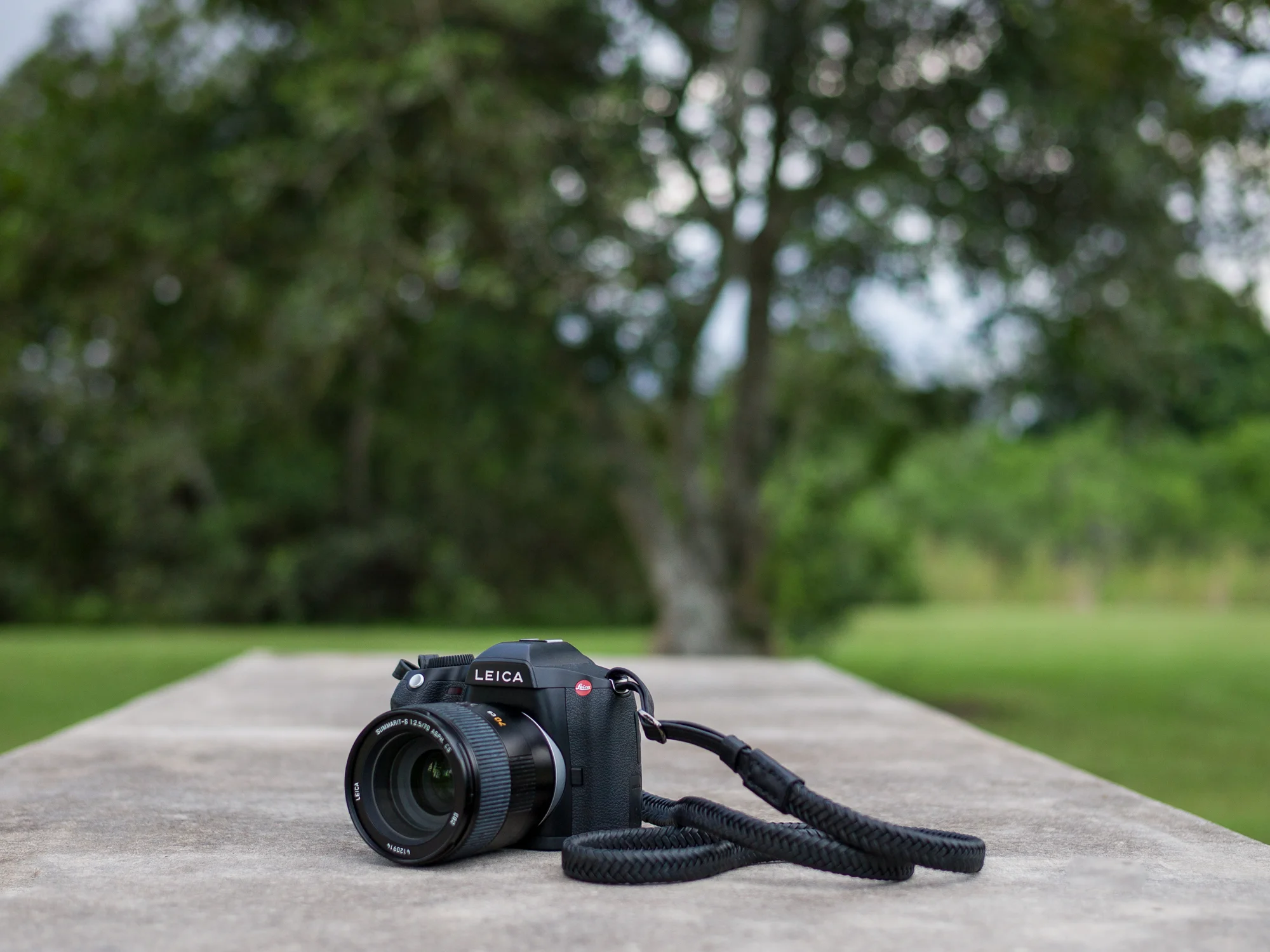 Leather Leica SL Camera Strap Braided Black