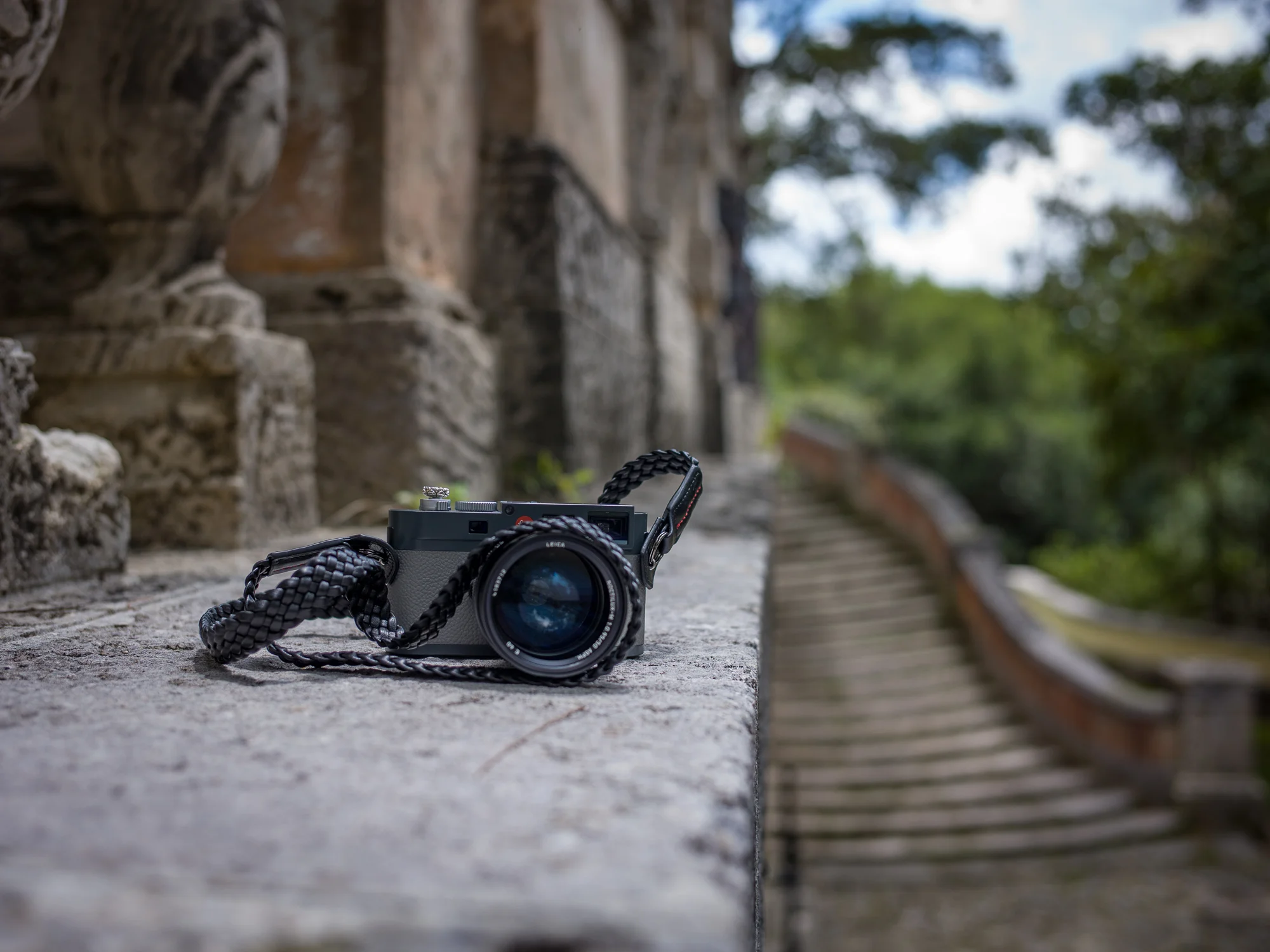 Lambskin Leather Braided Camera Strap