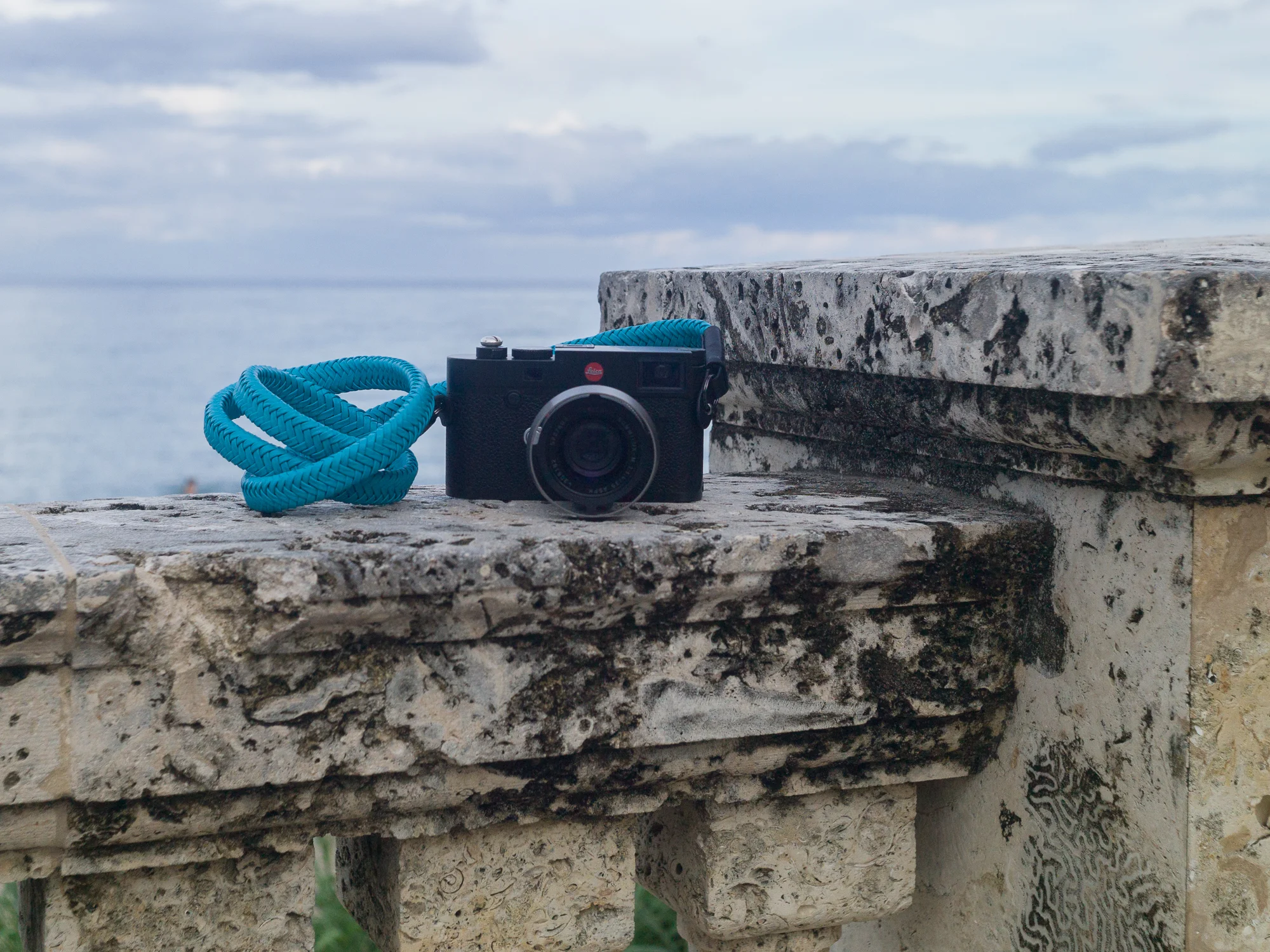 Vi Vante Matador miami blue braided leather camera strap 2.jpg