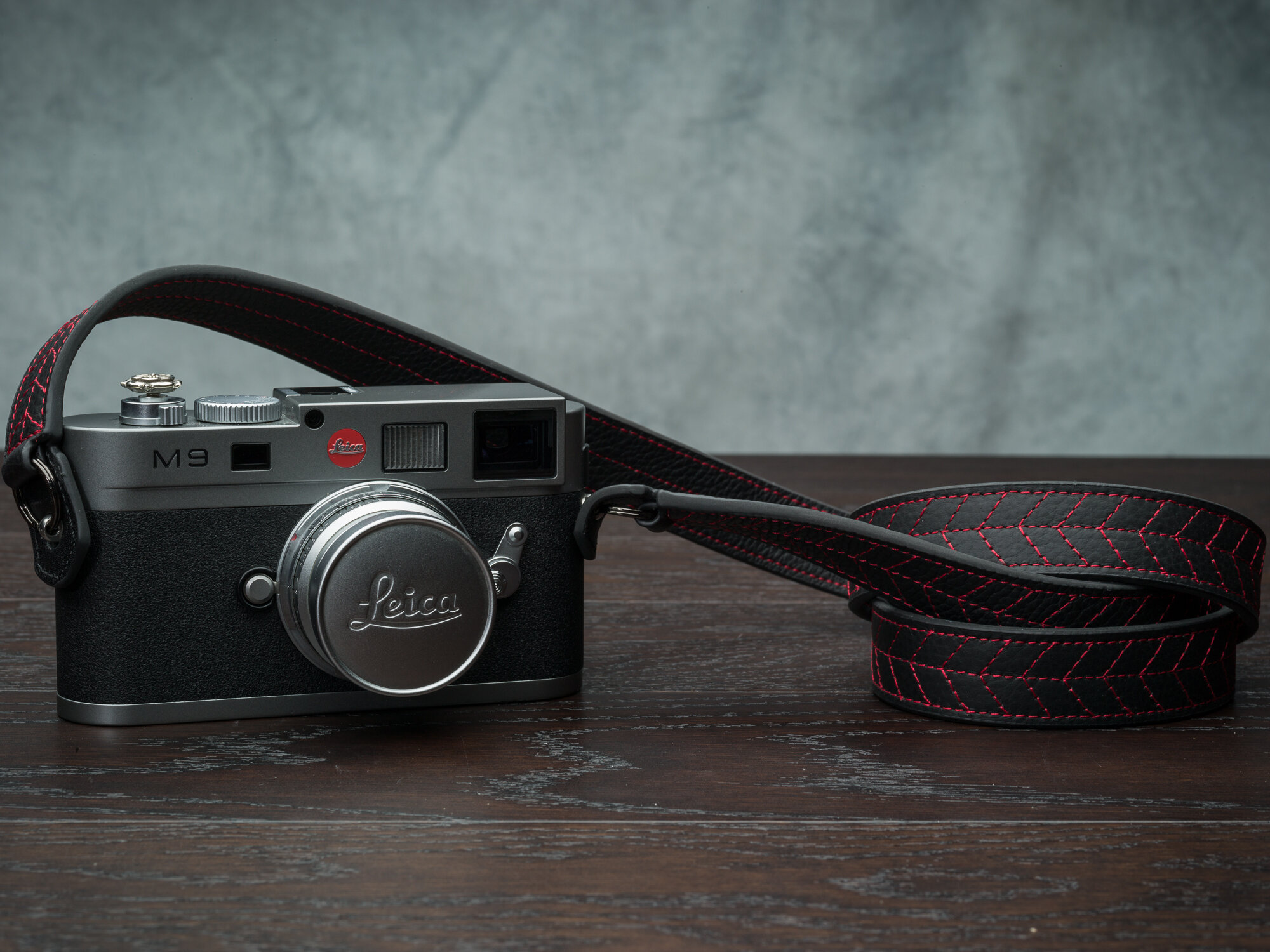 Leather Camera Strap Classic quilted