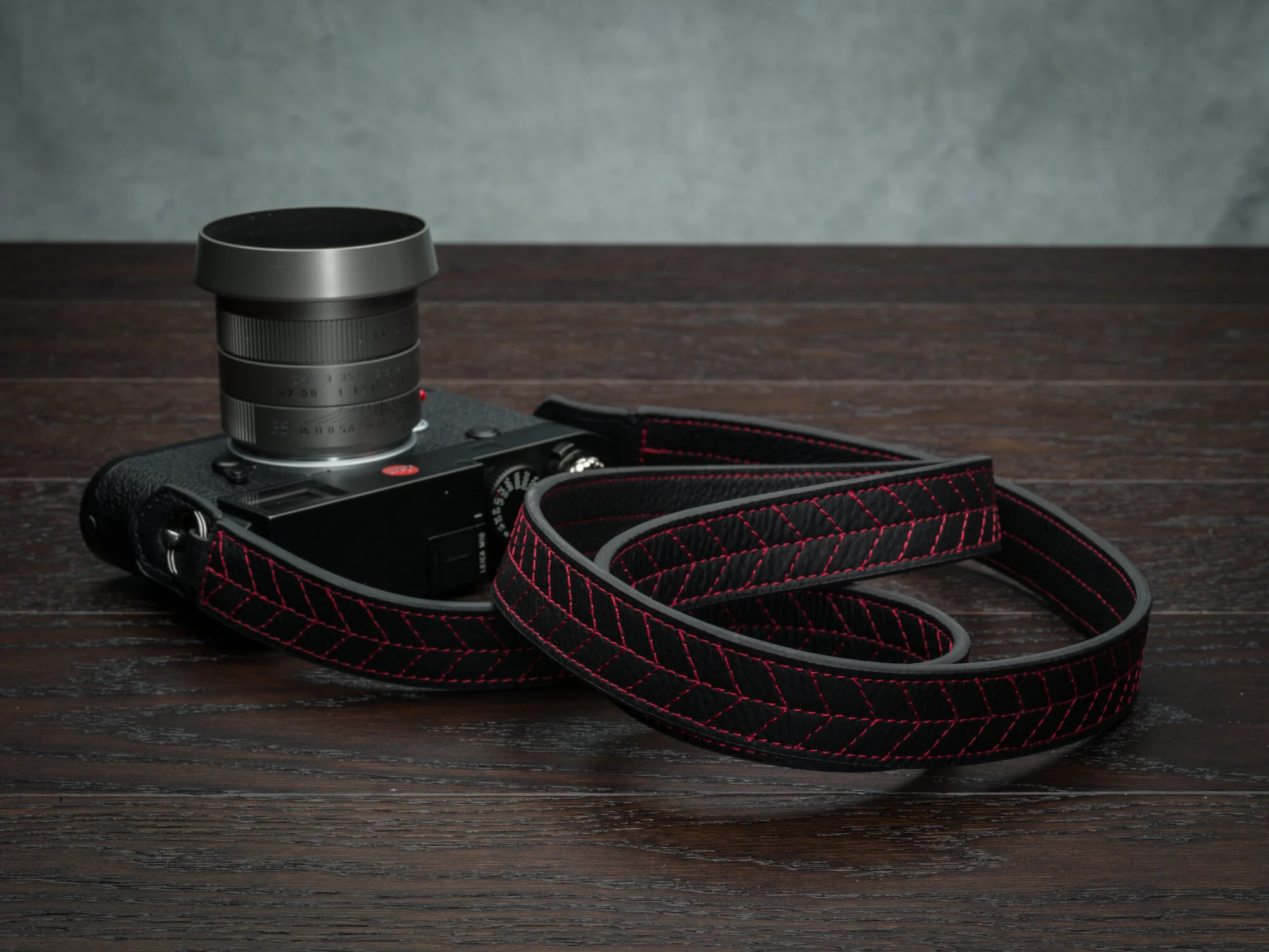 Leather Camera Strap Classic quilted