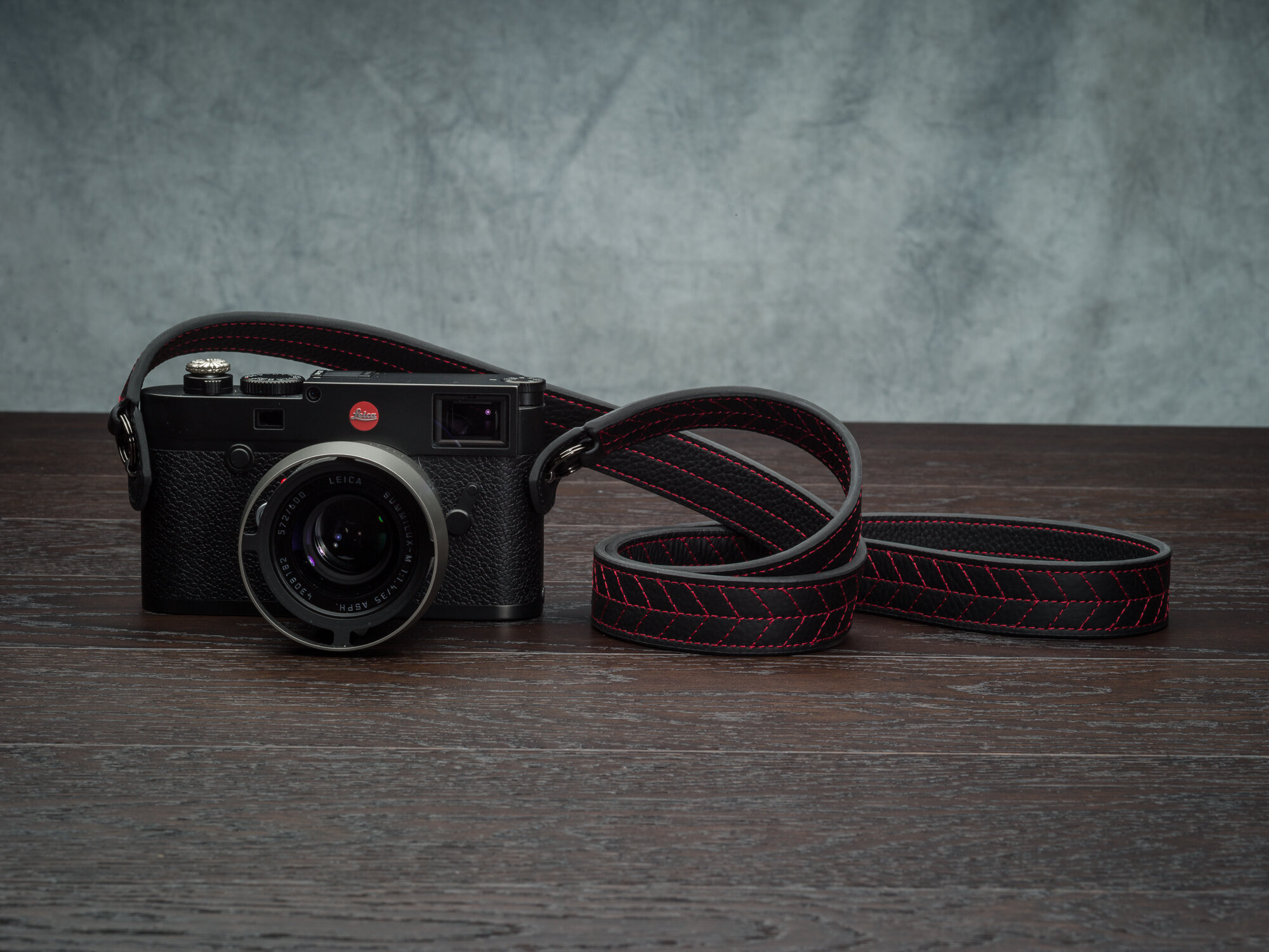Leather Camera Strap Classic quilted