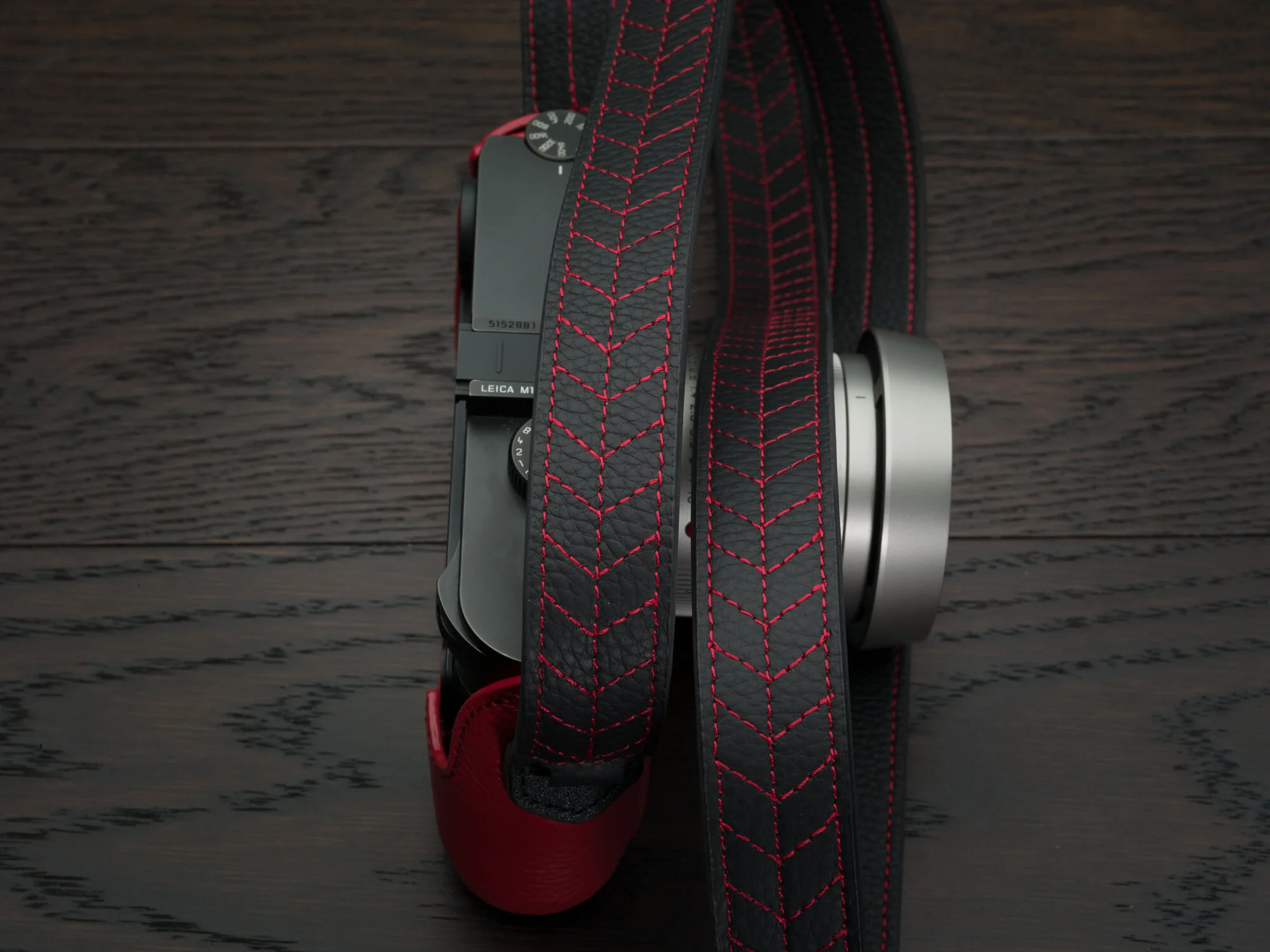 Leather Camera Strap Classic quilted