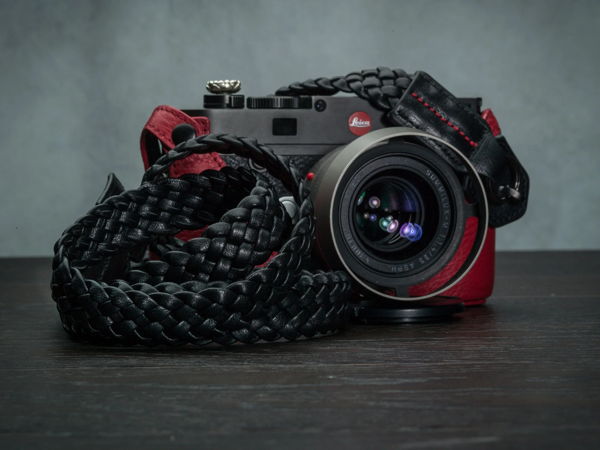Lambskin Leather Braided Camera Strap