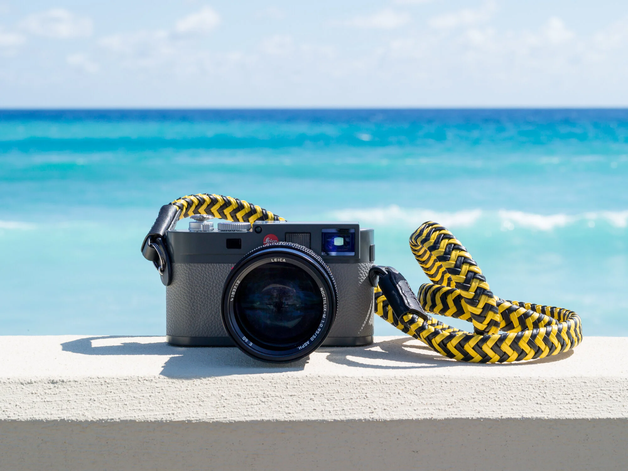 Vi Vante bumble Bee leather braided camera strap matador.jpg