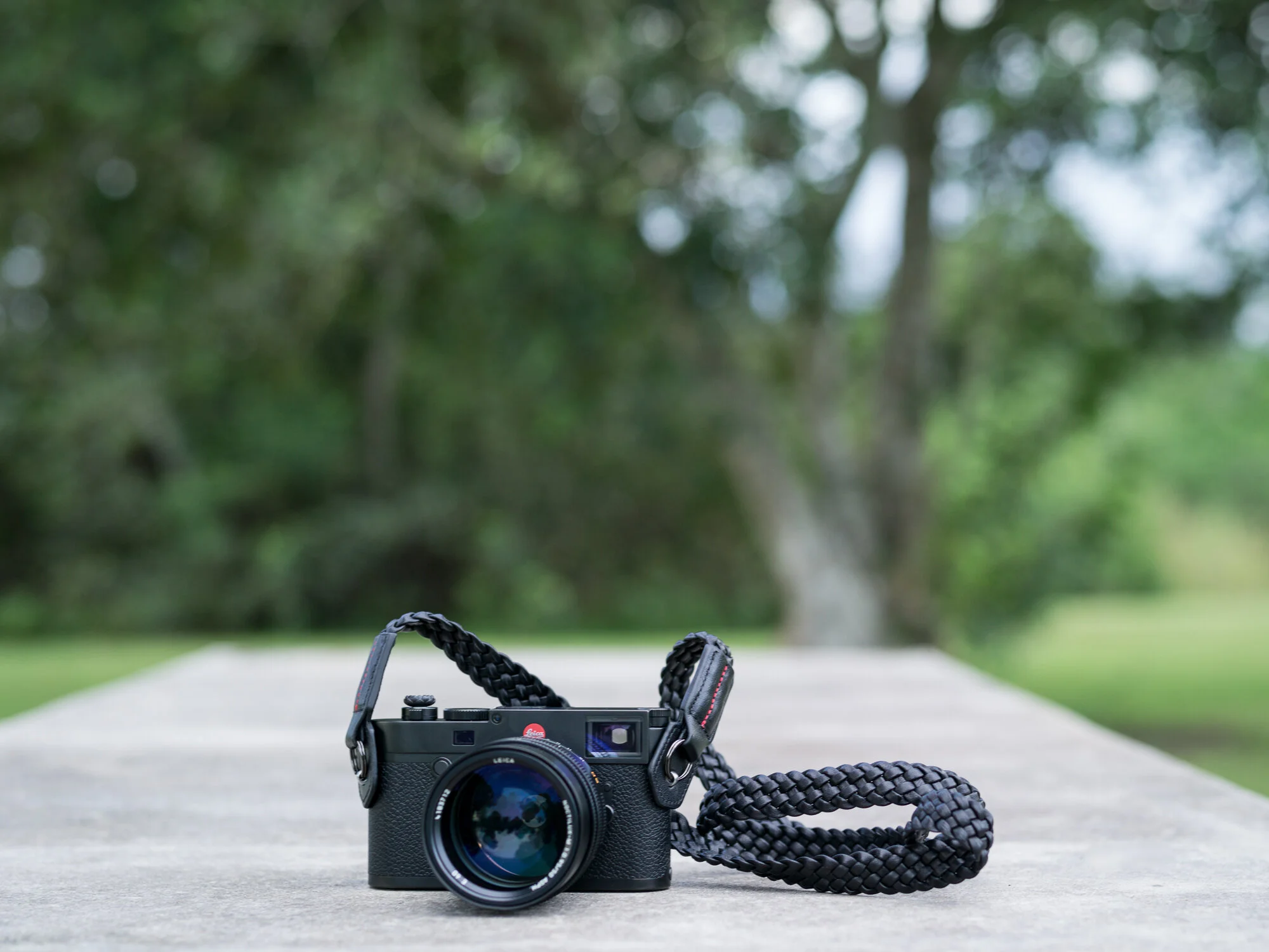 Lambskin Leather Braided Camera Strap