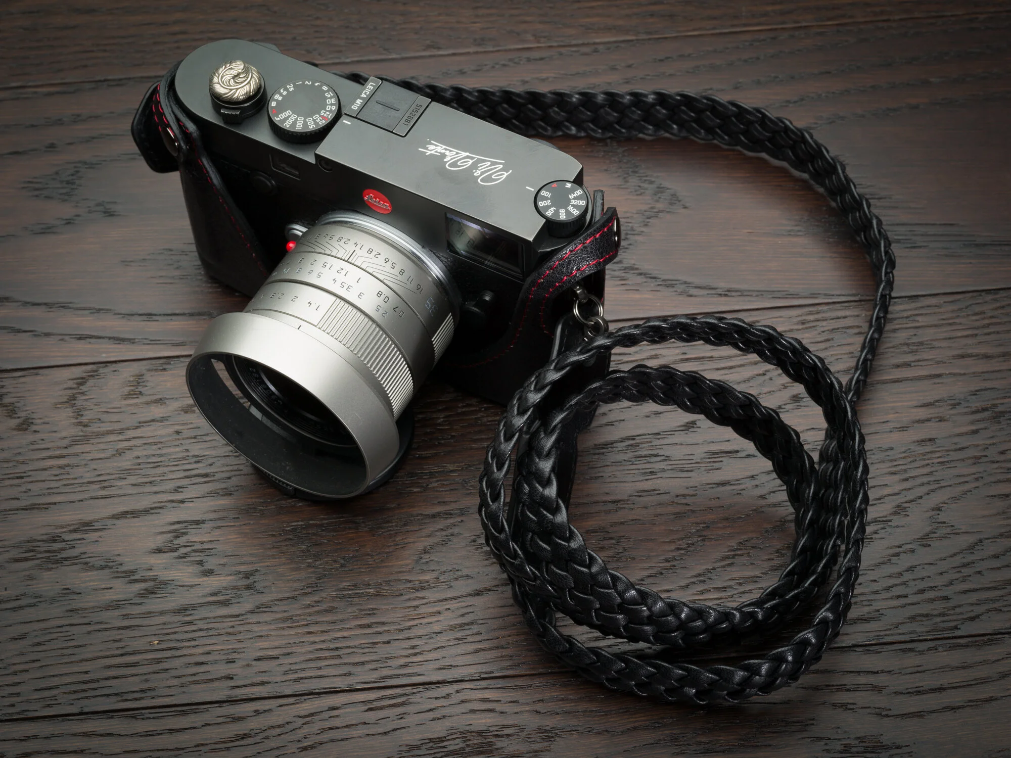 Lambskin Leather Braided Camera Strap