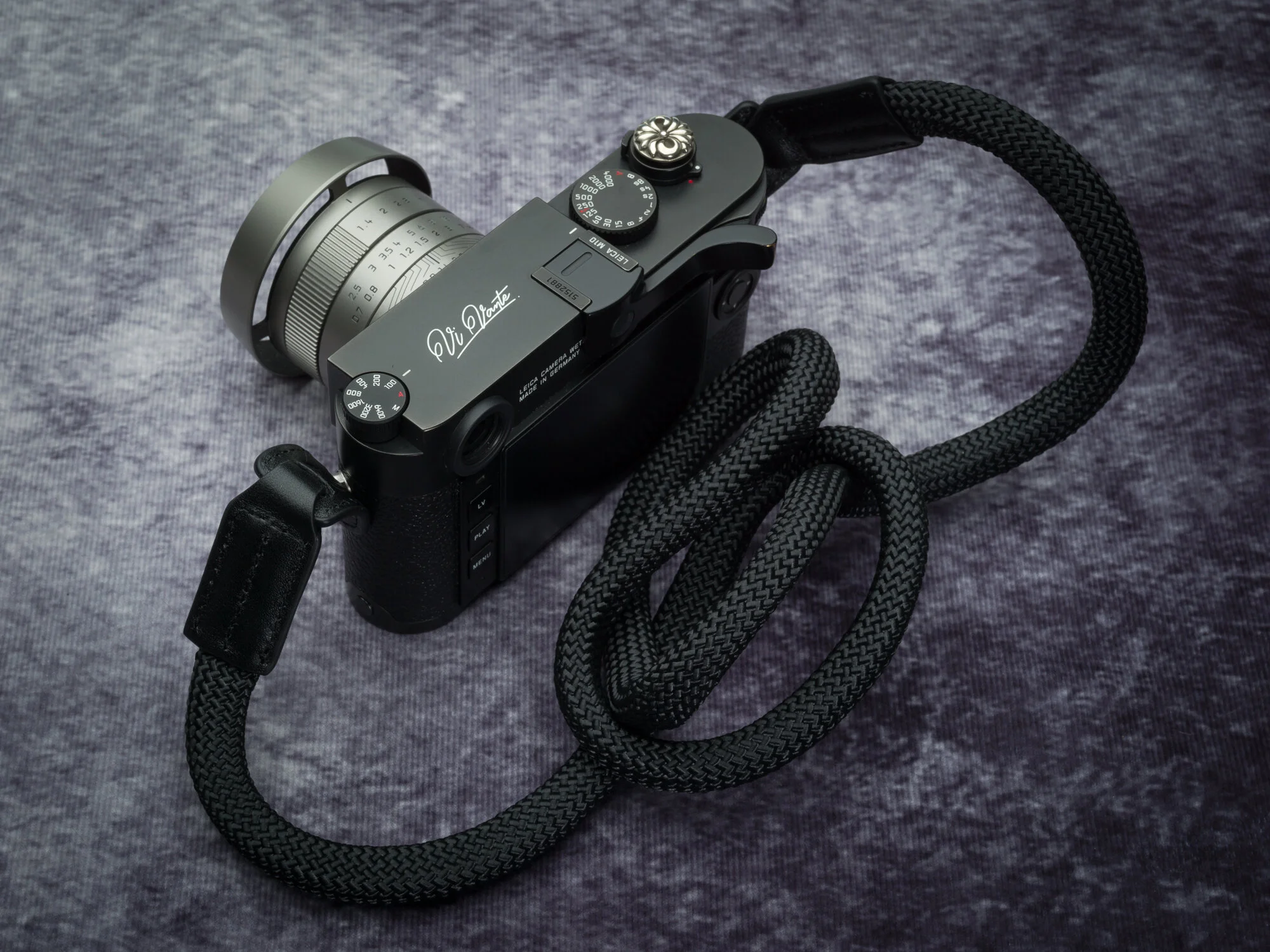 Vi vante Sheetline Evolution Black White Stitch Rope Camera Strap 8.jpg