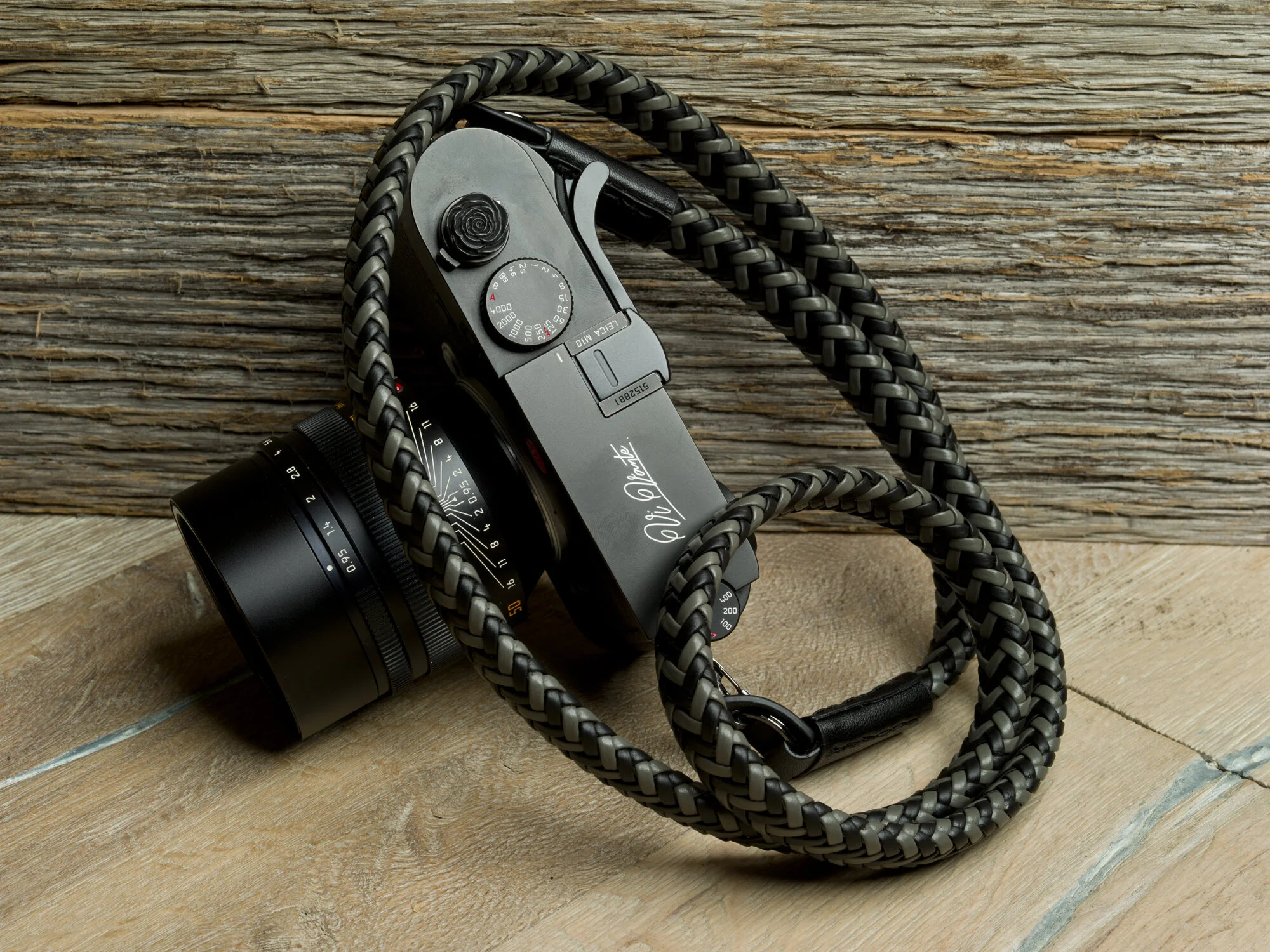 Vi Vante Monochrom Edition Matador Leather braided camera strap 47"