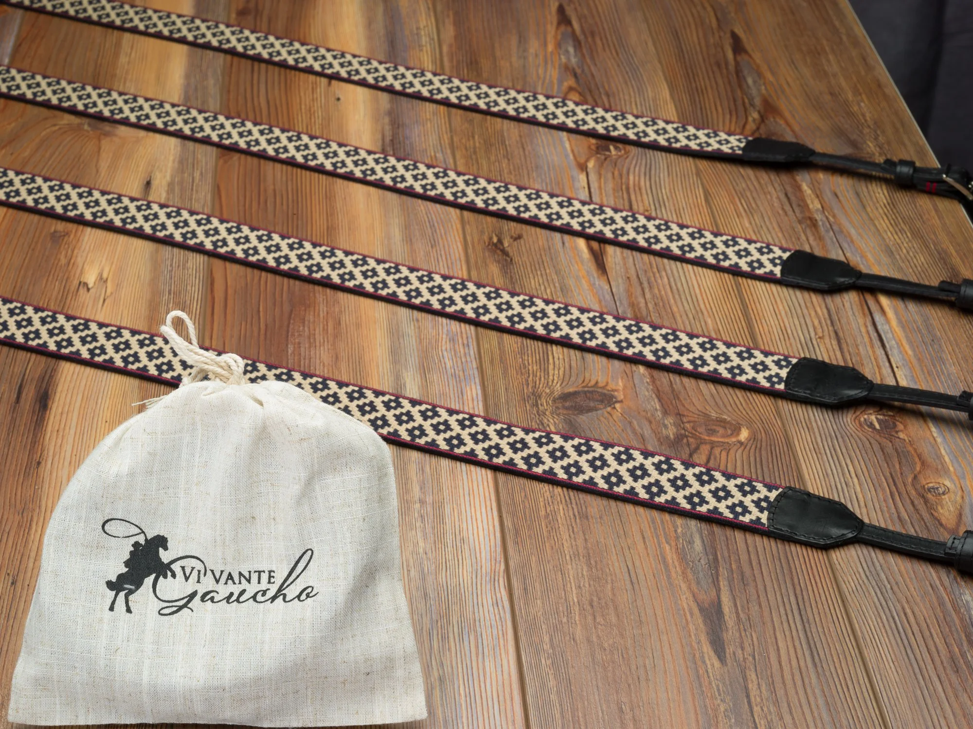 Vi Vante Gaucho buenos aires pattern leather camera strap.JPG