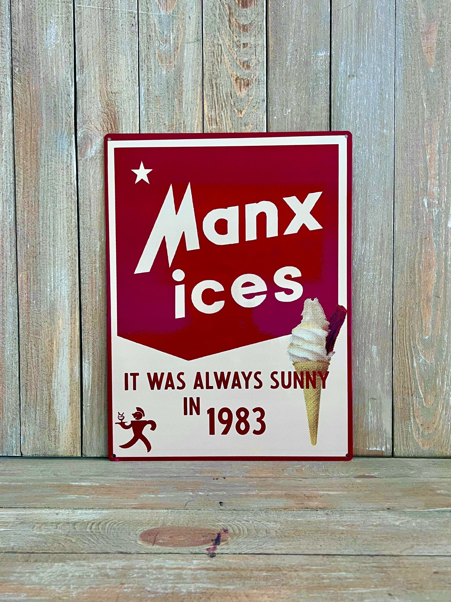 Manx Ices Tin Sign (Manx theme / Manx made)