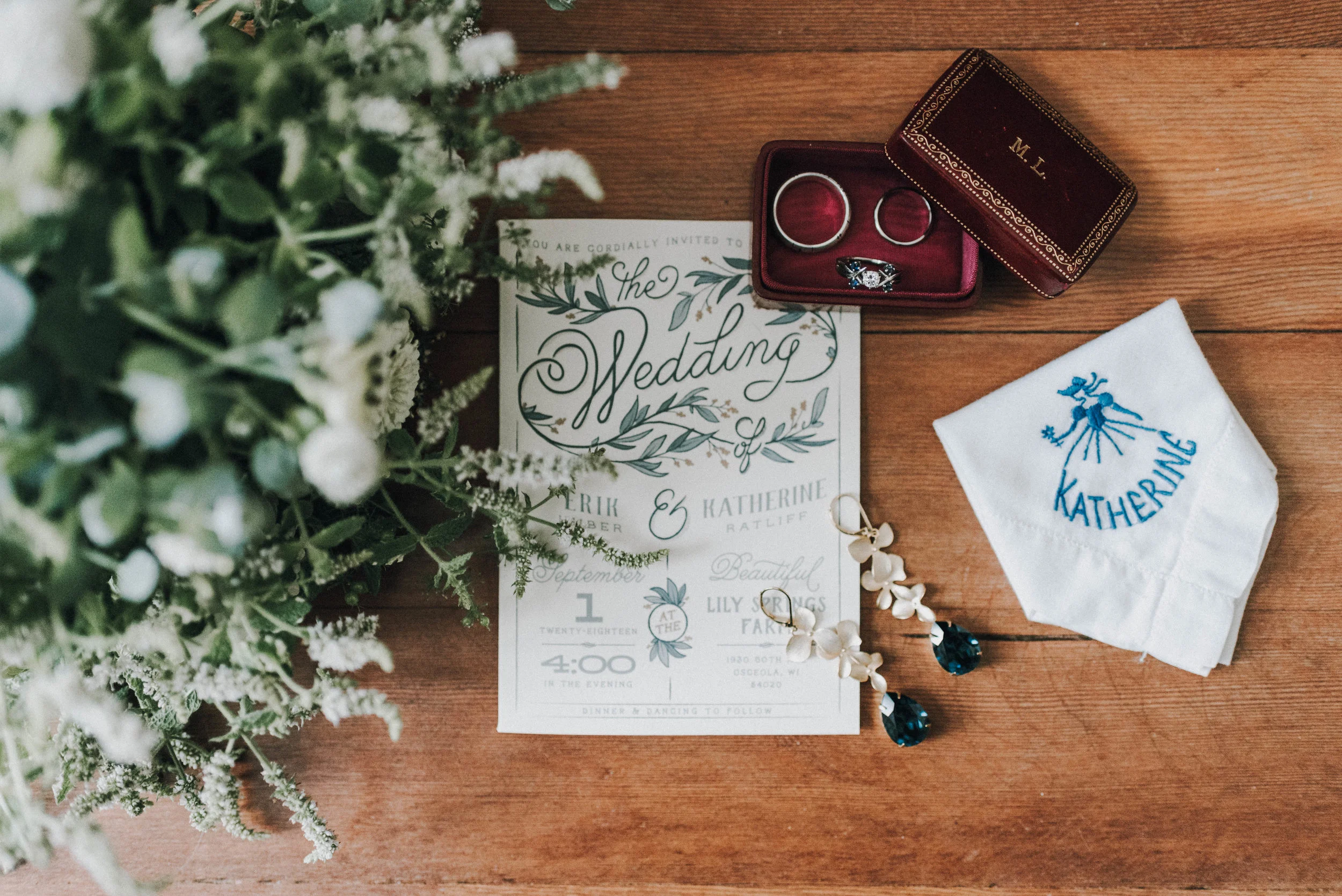 Bridal Details for Oseola, Wisconsin Wedding