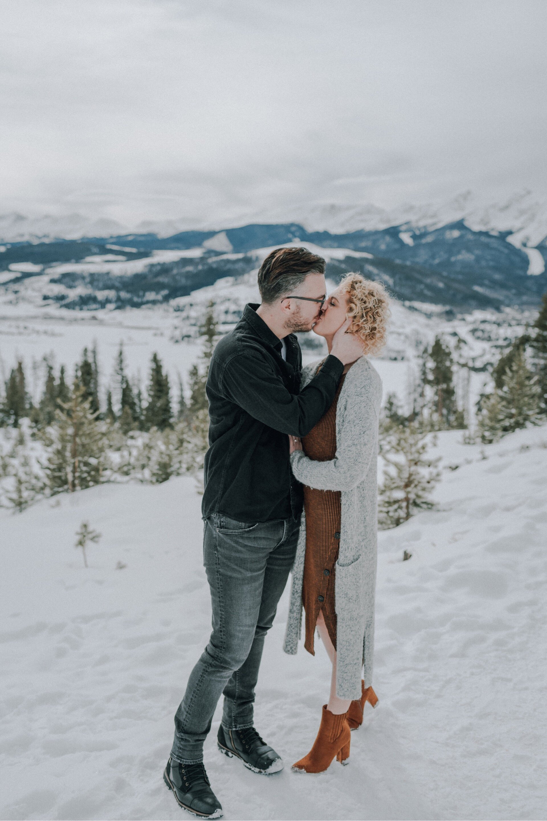 Snowy Mountain Engagement | Colorado Wedding Photographer | Frisco, Colorado