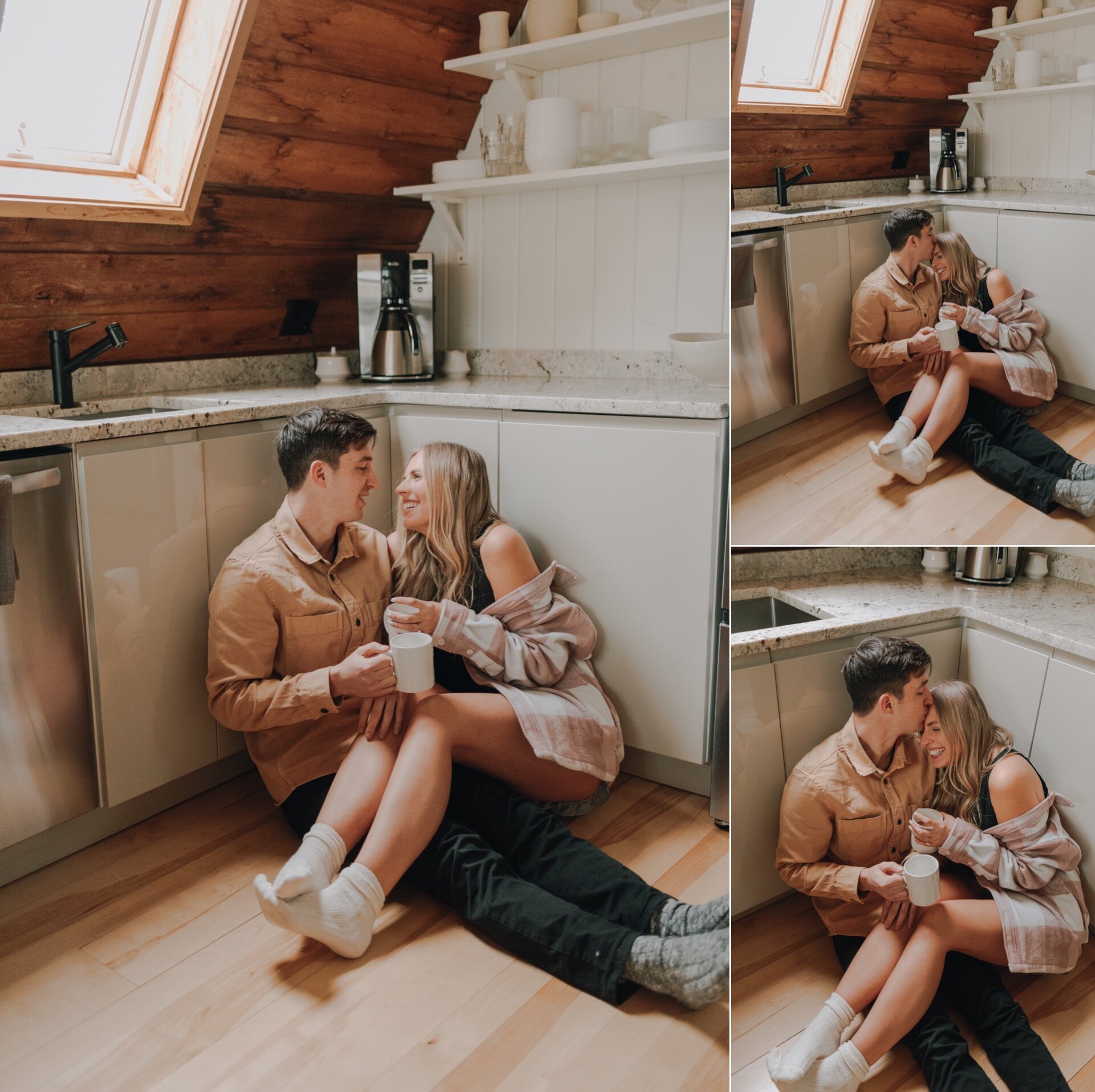 Lilla Norr A-frame Cabin Engagement Session | Hannah Ampe Photography