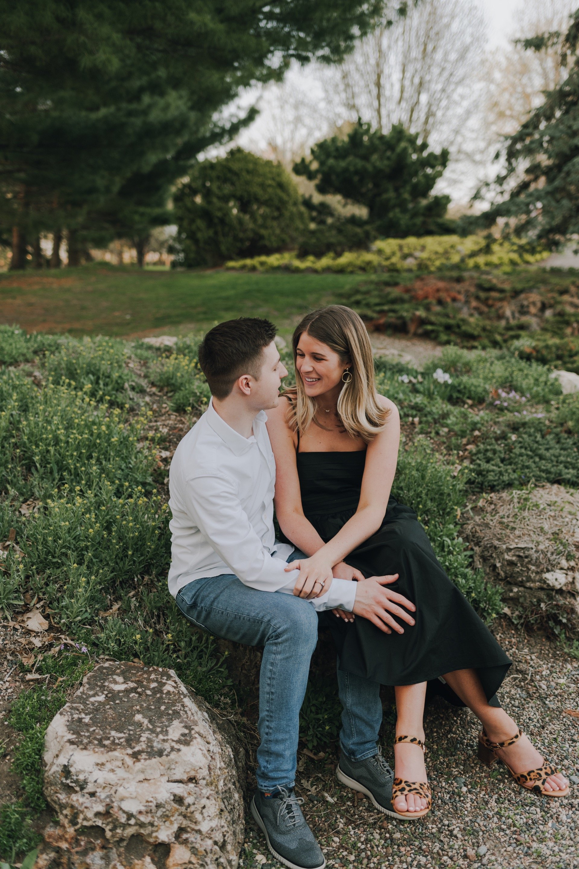 Lake Harriet Rose Garden Engagement Session | Stephanie &amp; Luke