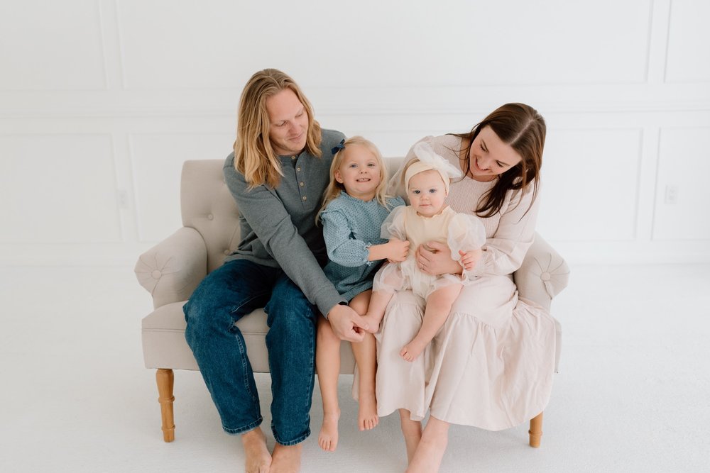 White Studio Family Session | Minneapolis, Minnesota Family Photographer