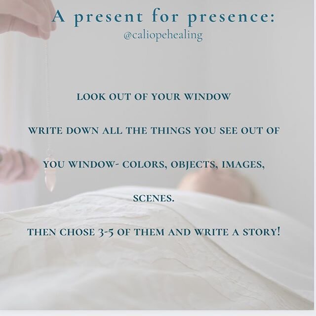 Look out of your window!!
There is so much to see.
Visit each window of your house and take in the different views, colors, shapes, things.
Observe and write down all the details you see.
Or even take a photo of three or more different window views.
